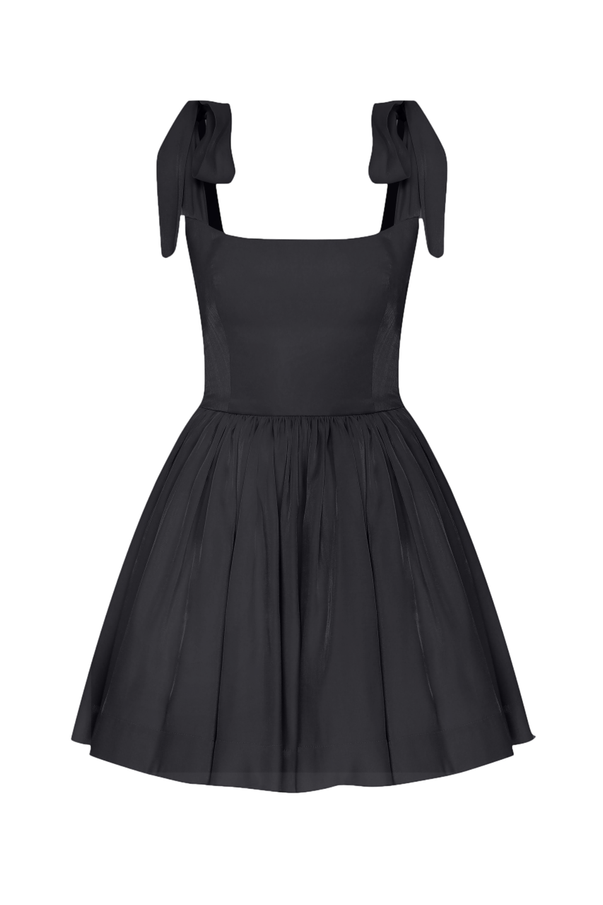 Shop Nazli Ceren Sibby Mini Dress In Noire In Black