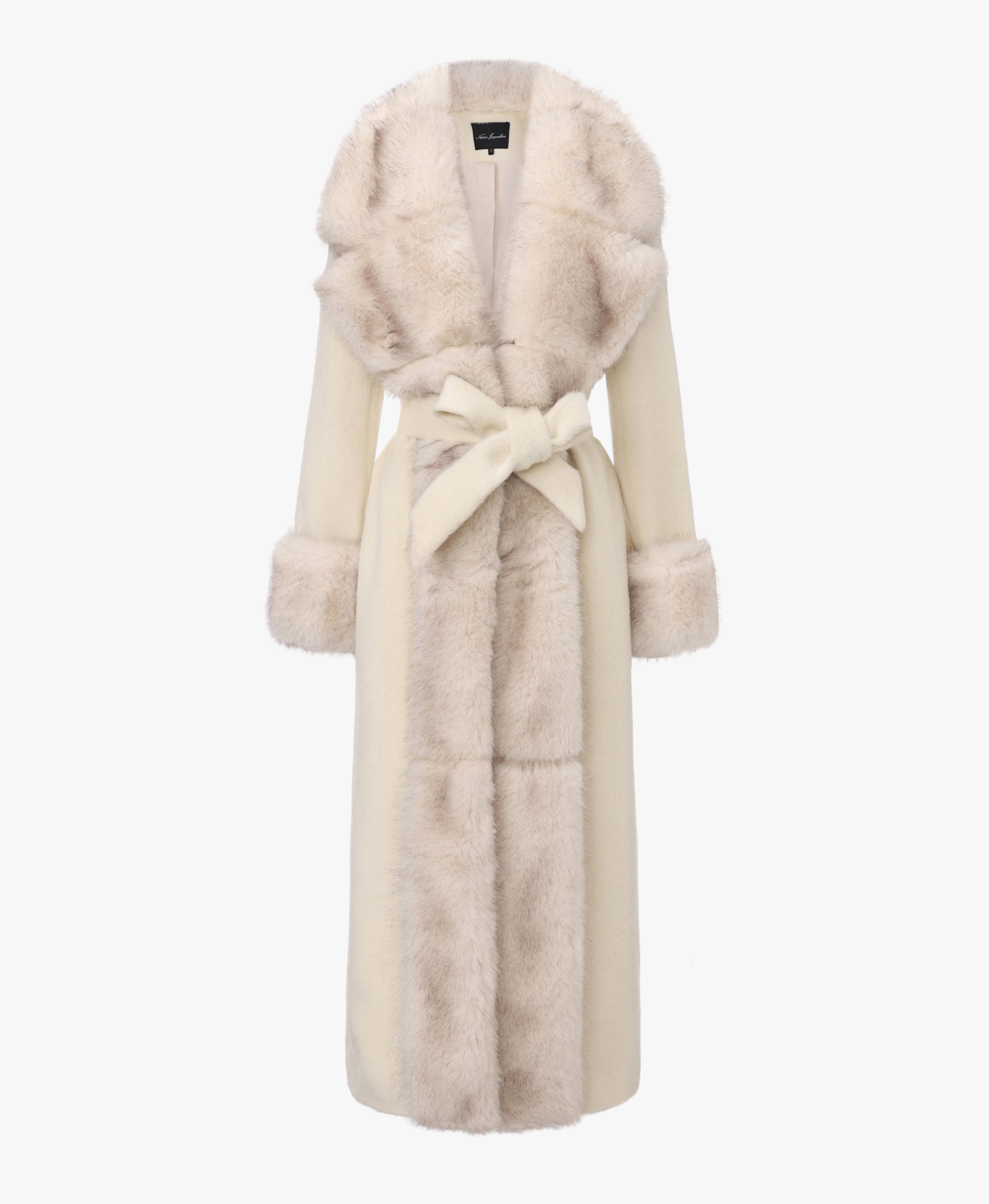 Adriana Faux Fur Coat (Off-white) made by Nana Jacqueline