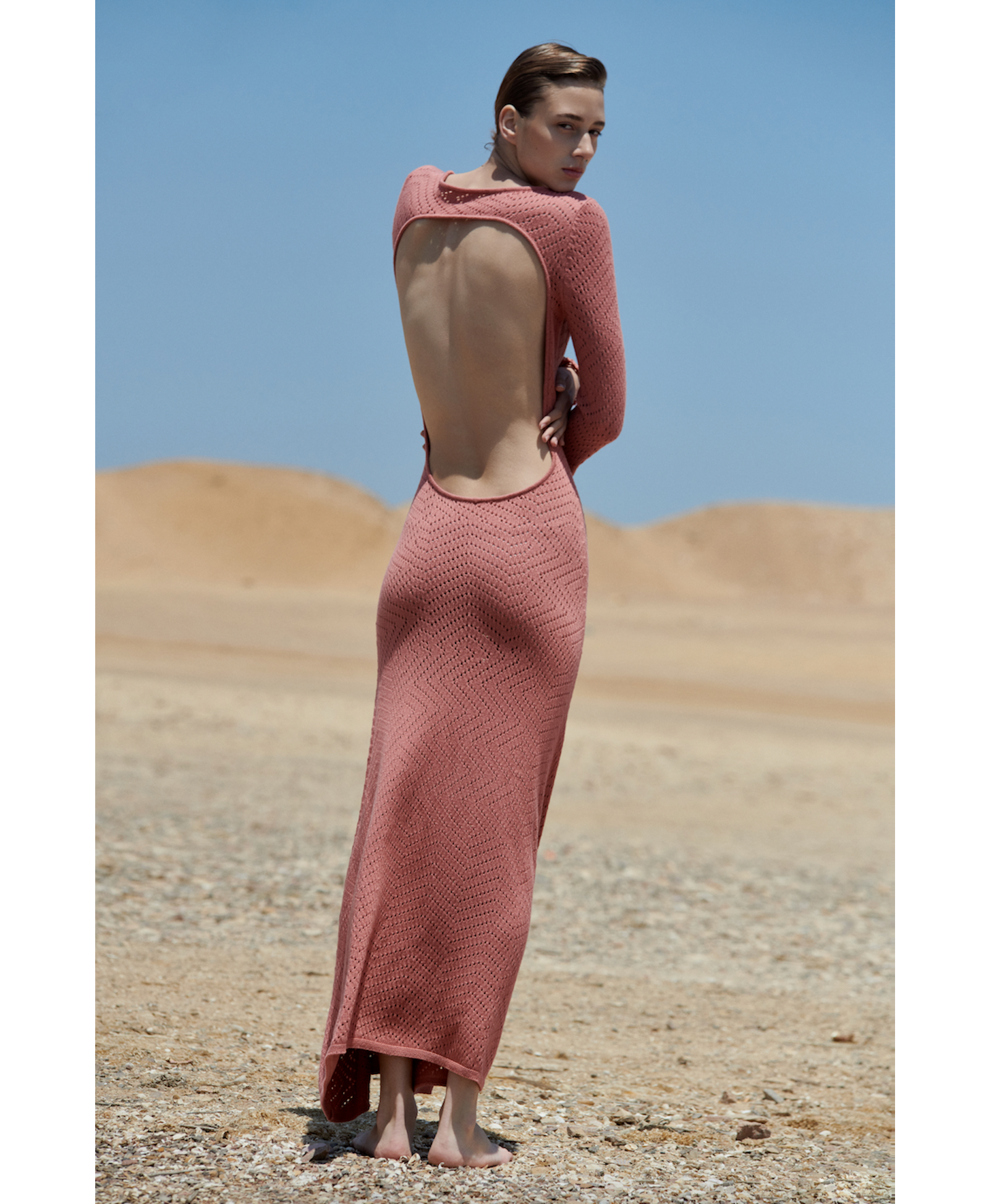 Sol Dress - Salmon in Red made by Peregrina