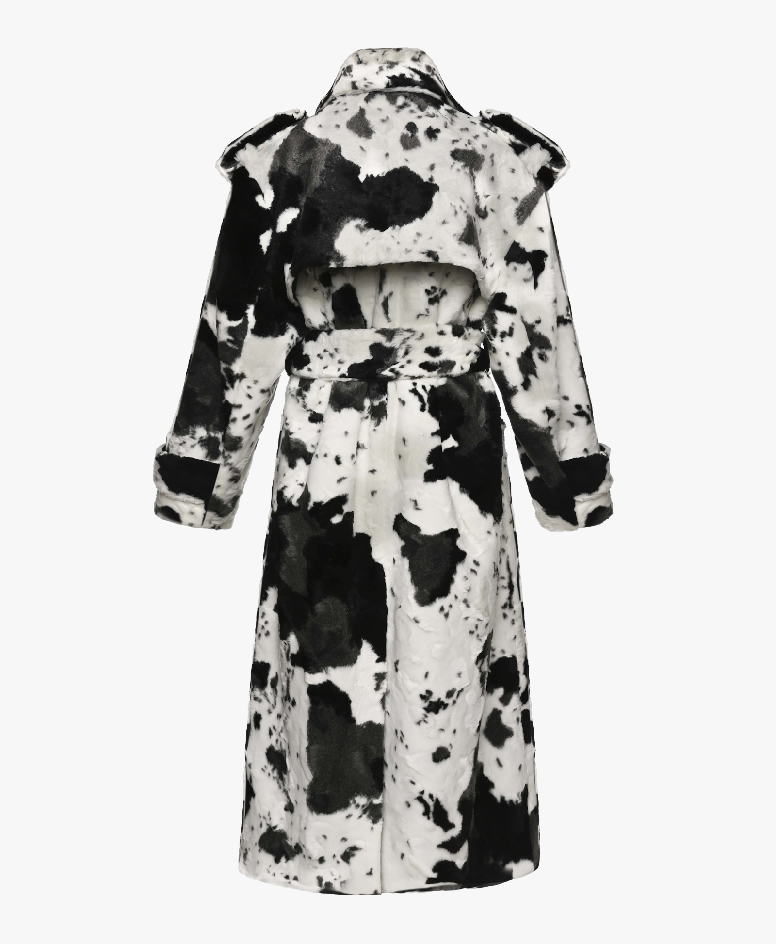 Faux fur utilitarian coat made by Maria Kokhia