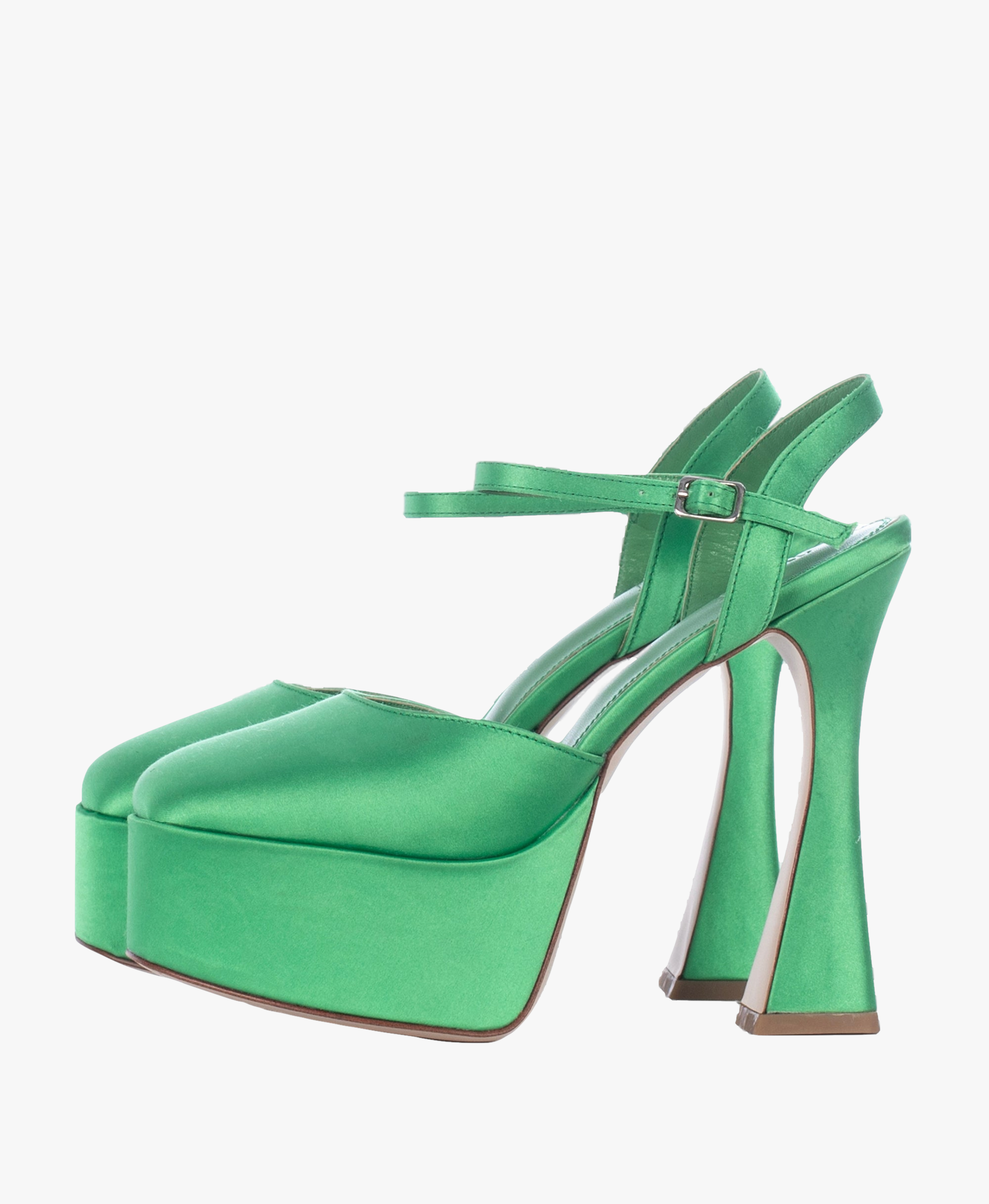 LOU LOU GREEN PLATFORM SANDALS in Green made by Toral