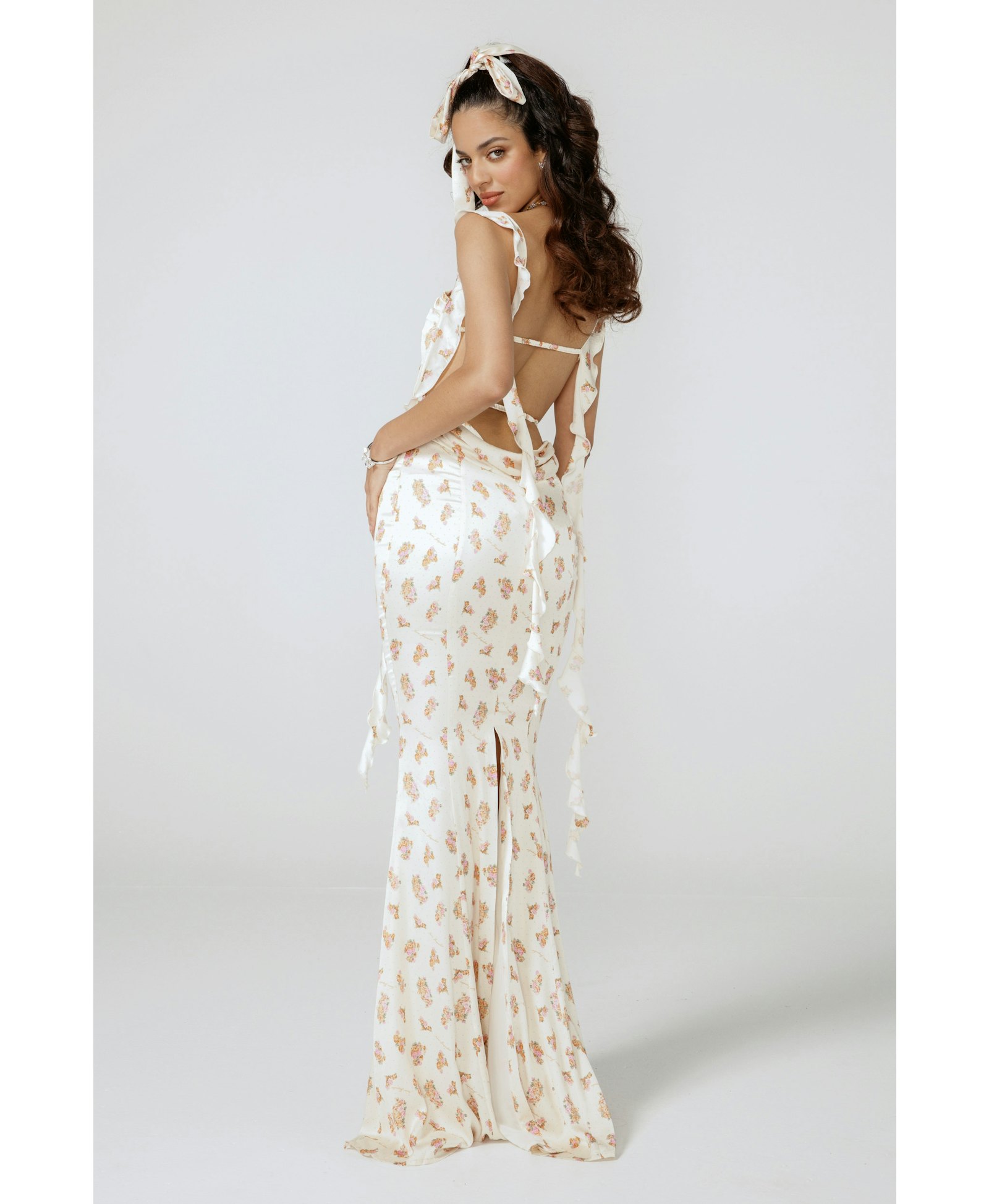 Caroline Dress (Floral) in Multi color made by Nana Jacqueline