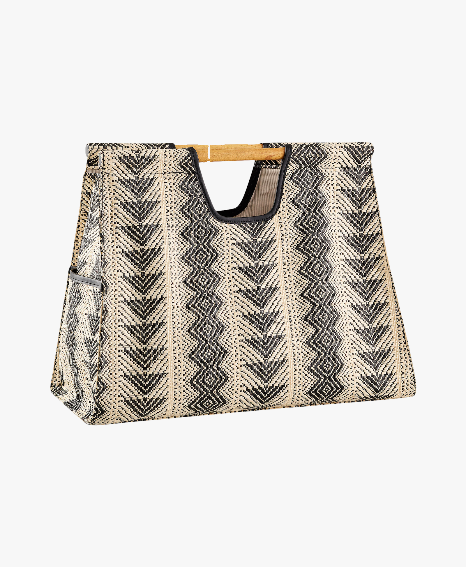 Frida Beach Bag Siyah Bej in Beige made by Maven Bag