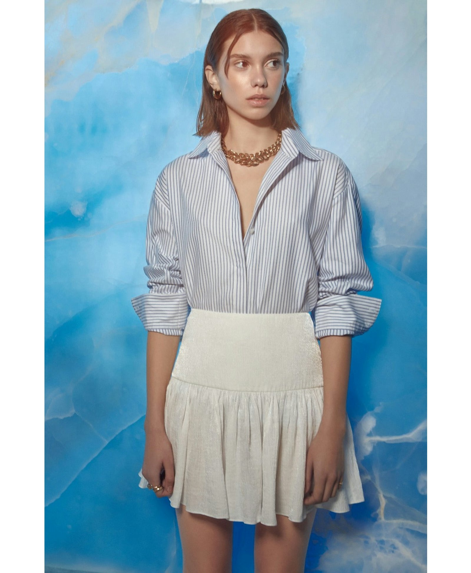 Lola Ruffled Mini Skirt made by Nazli Ceren