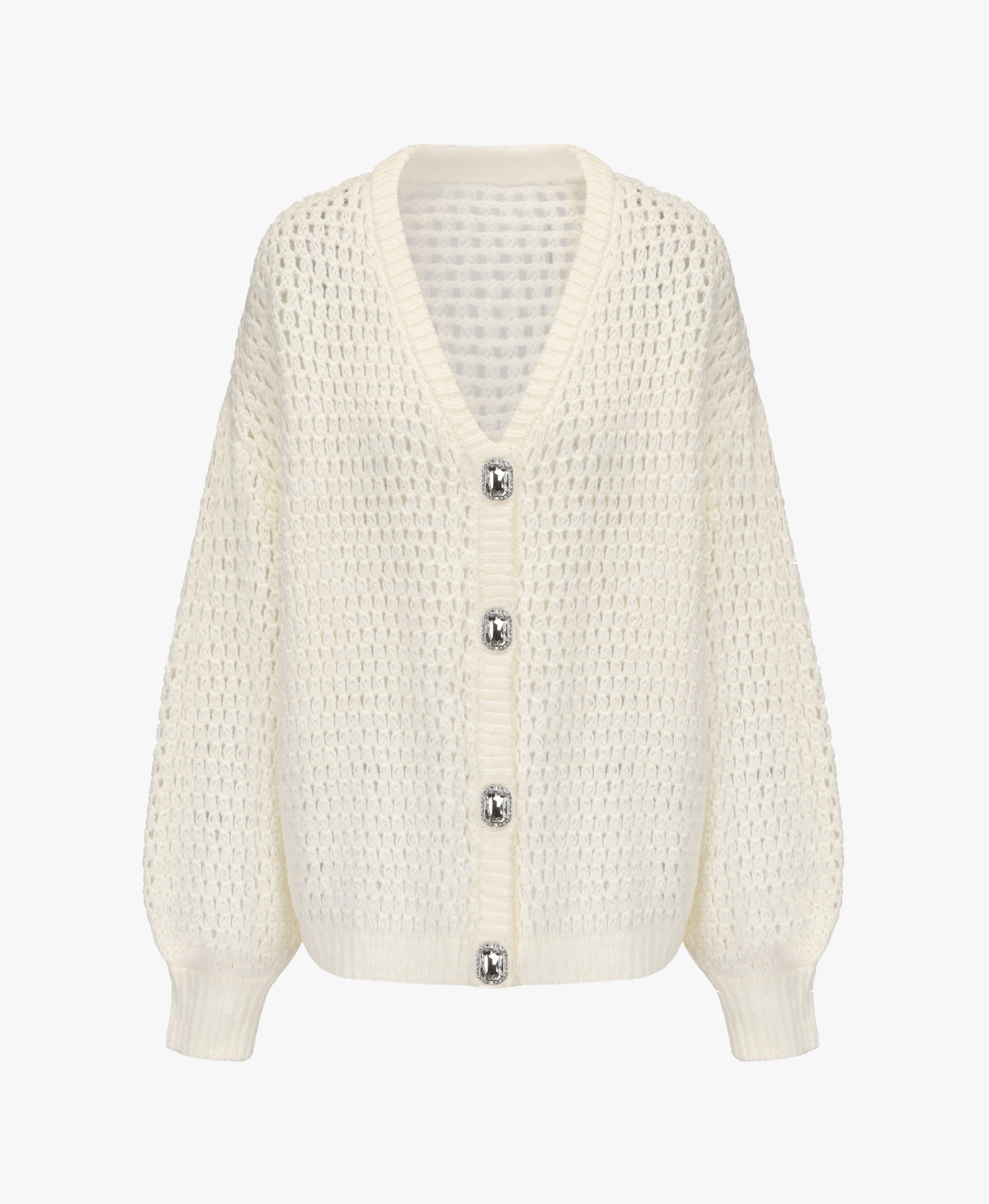 Alexis Cardigan + Scarf Set (White) made by Nana Jacqueline