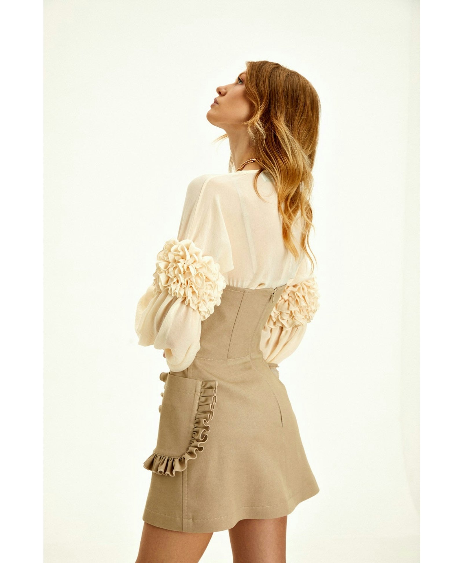 Beige Corset Skirt made by Guranda