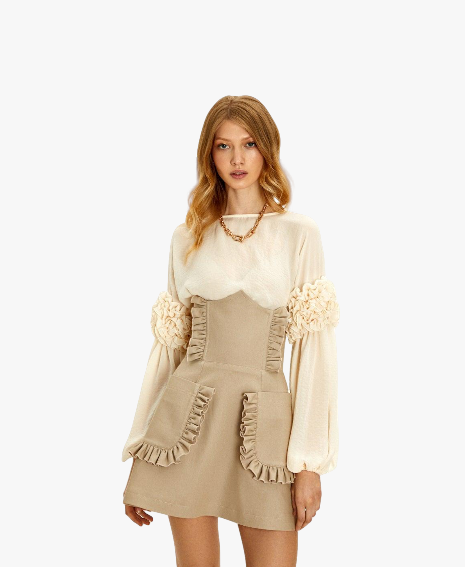 Beige Corset Skirt made by Guranda