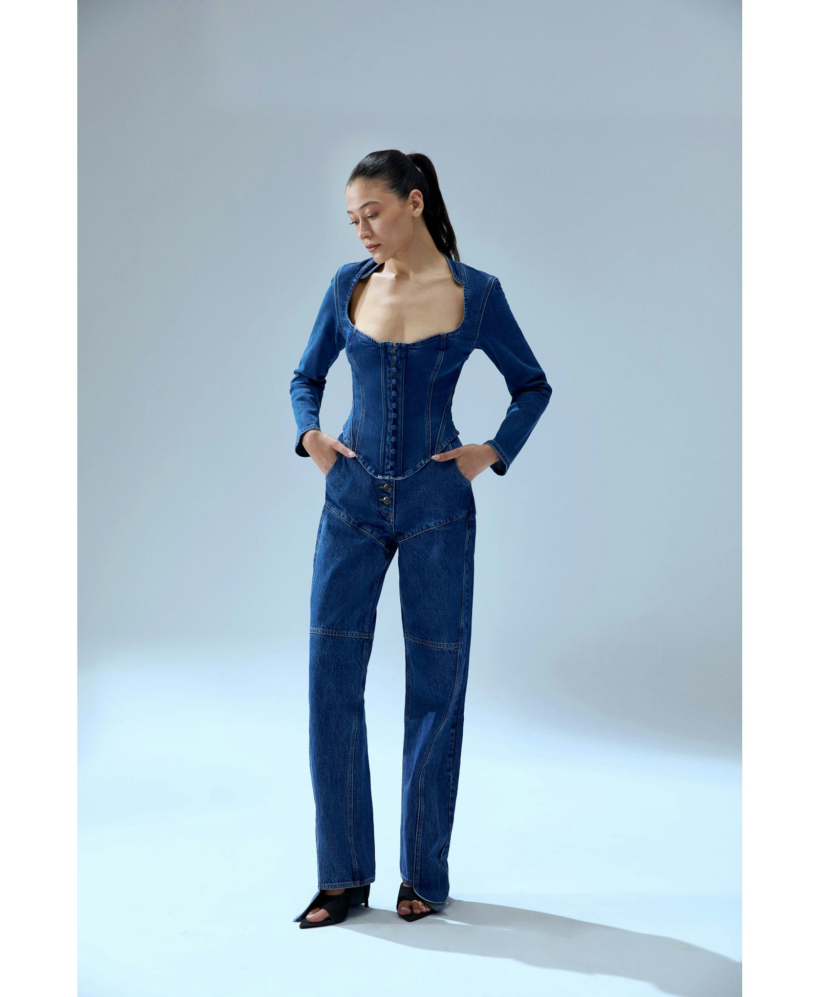 YOUR *ITCH CORSET DENIM CORSET TOP made by PCFG