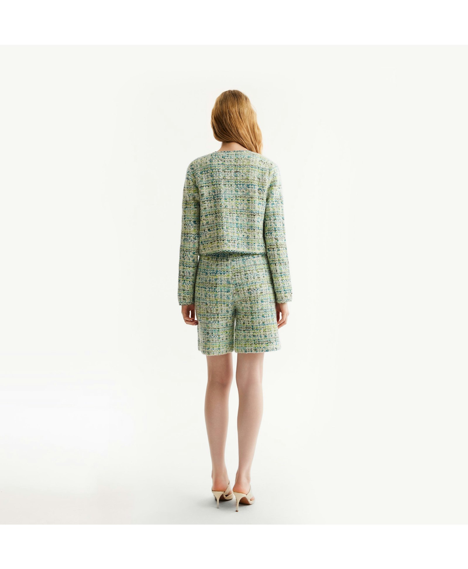 CHECK TWEED BERMUDA SHORTS made by CRUSH Collection