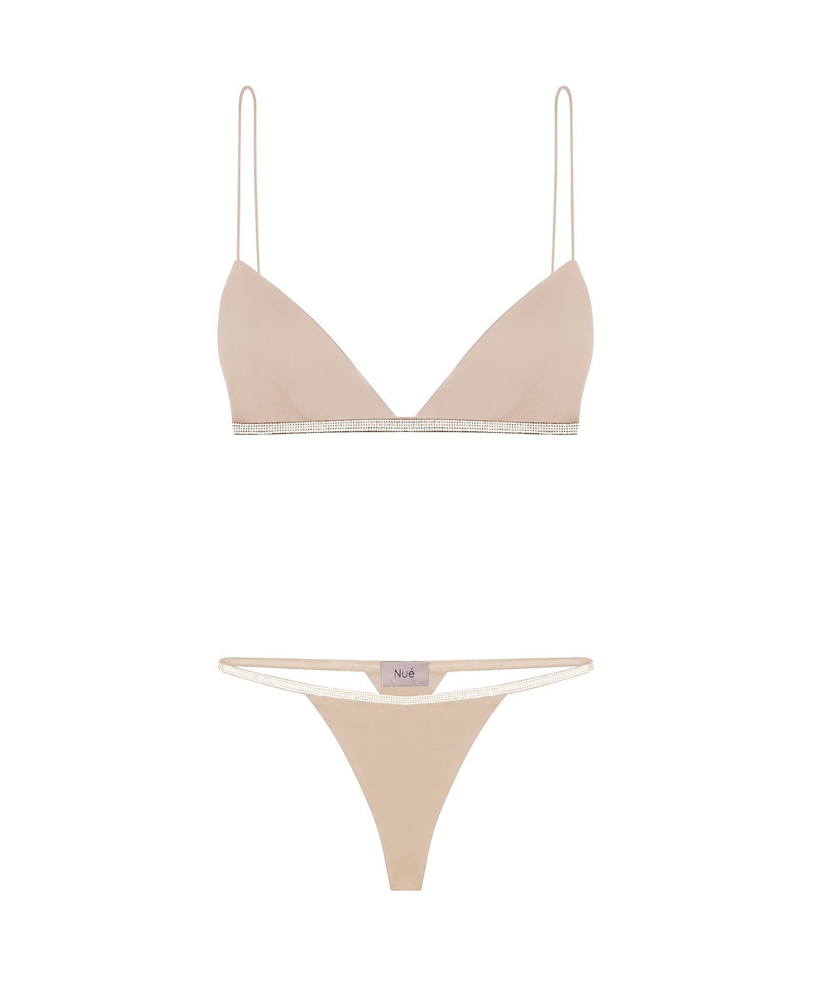 ROSIE SILK BRA in Pink made by NUÉ