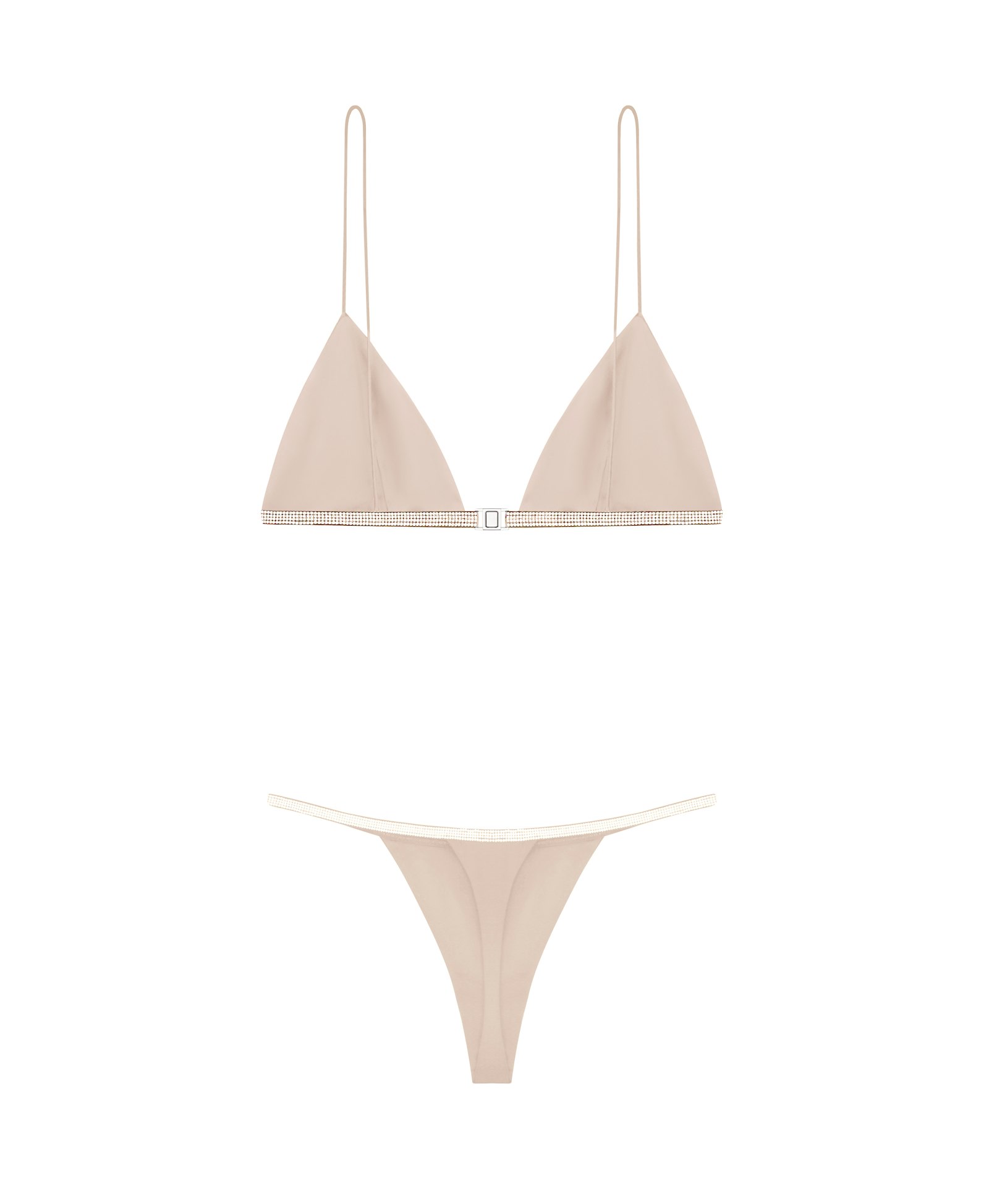 ROSIE SILK BRA in Pink made by NUÉ