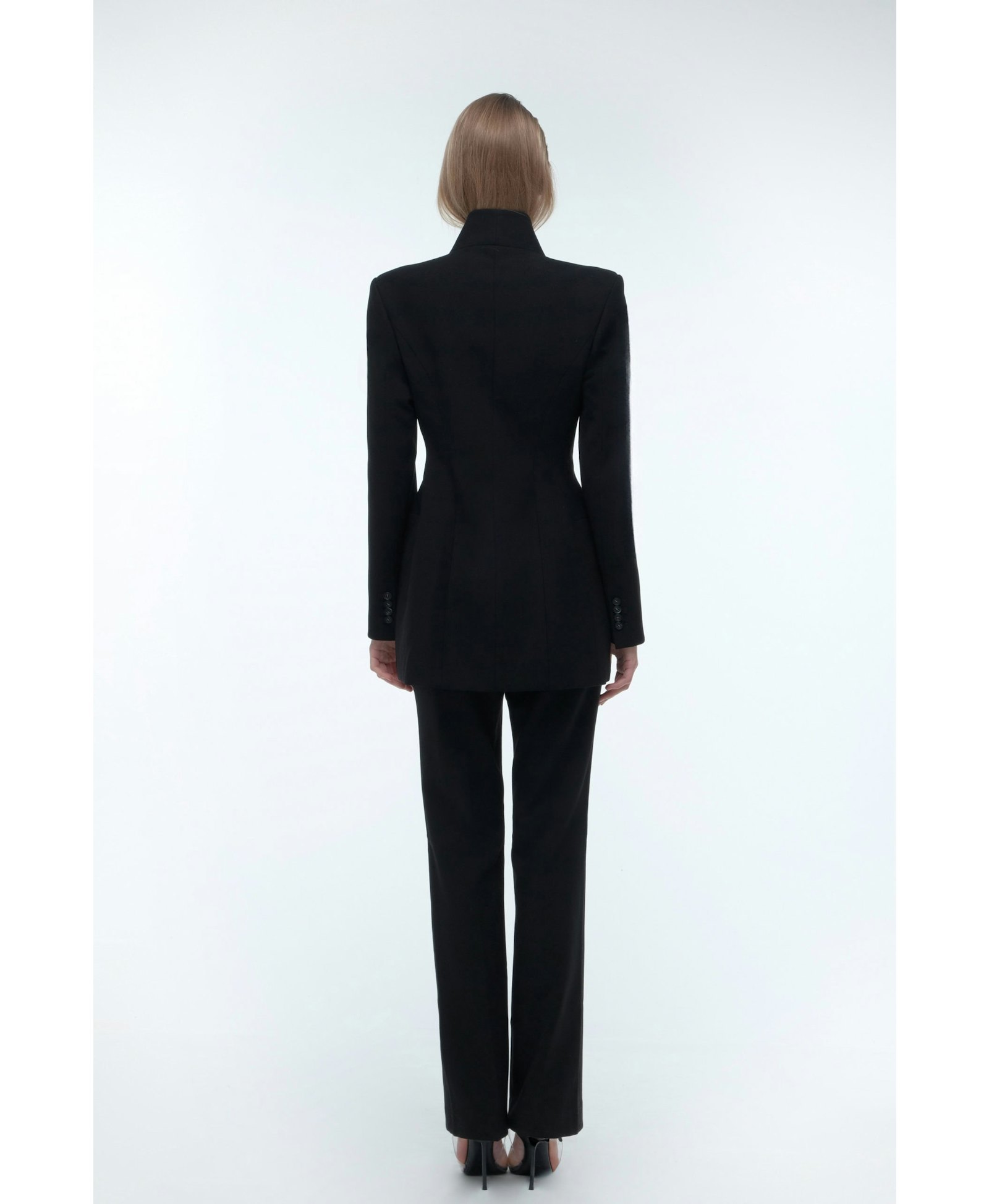 High collar wrap blazer made by AFTERHOURS