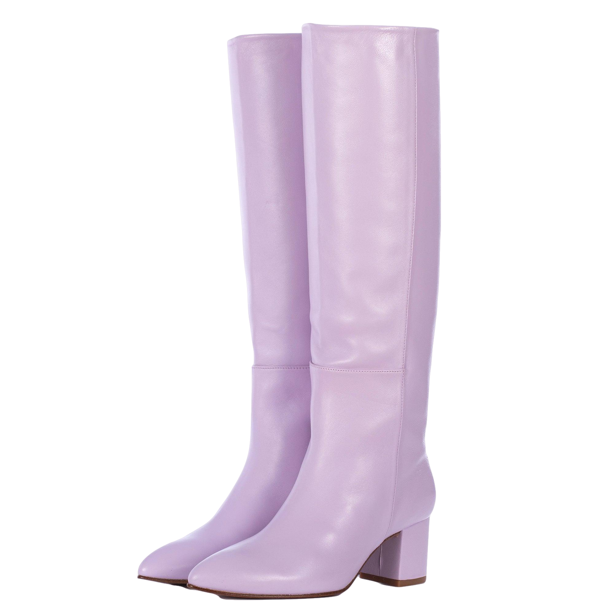Toral Mauve Leather Tall Boots In Purple