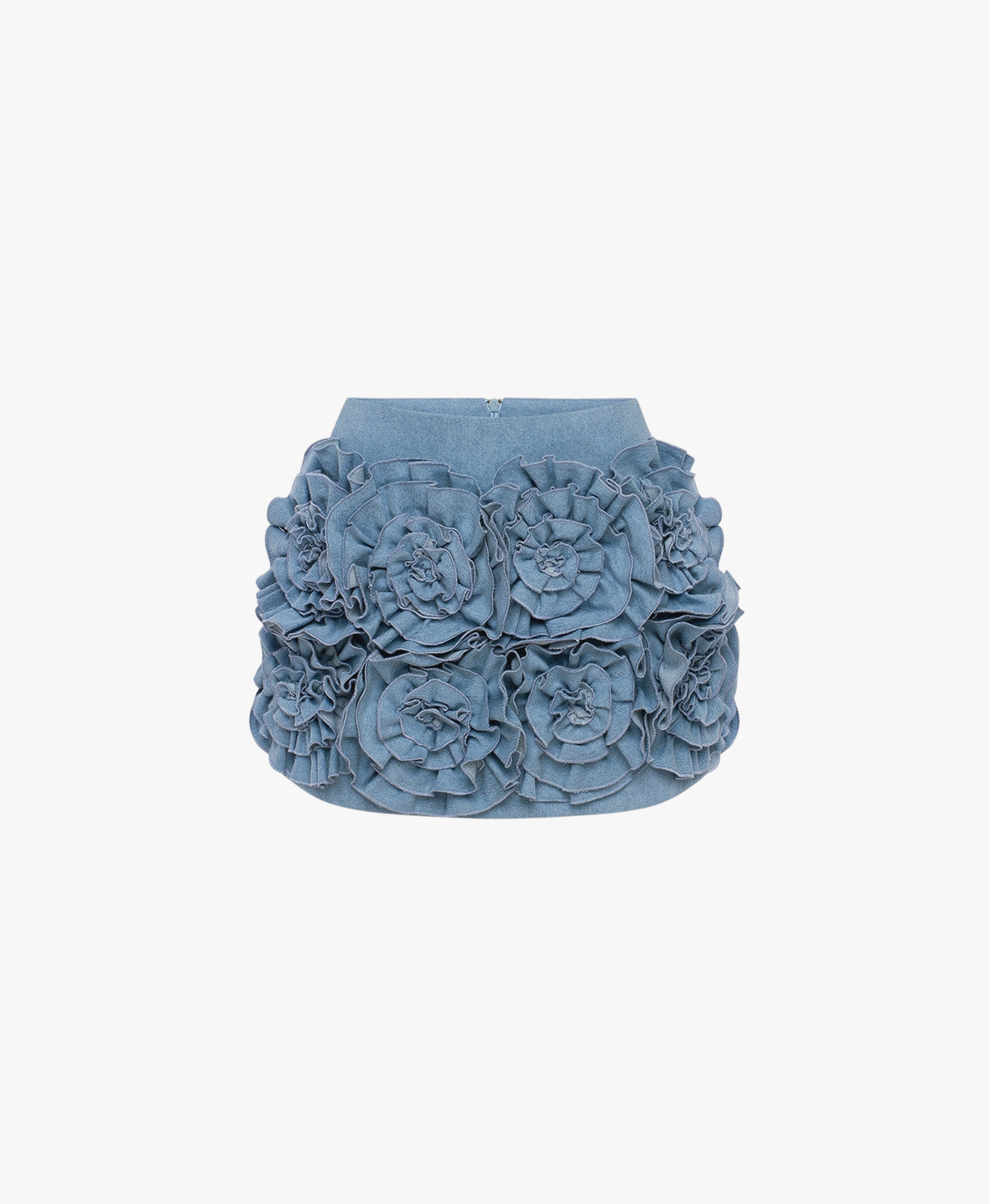 Denim Mini Skirt Roses made by Guranda