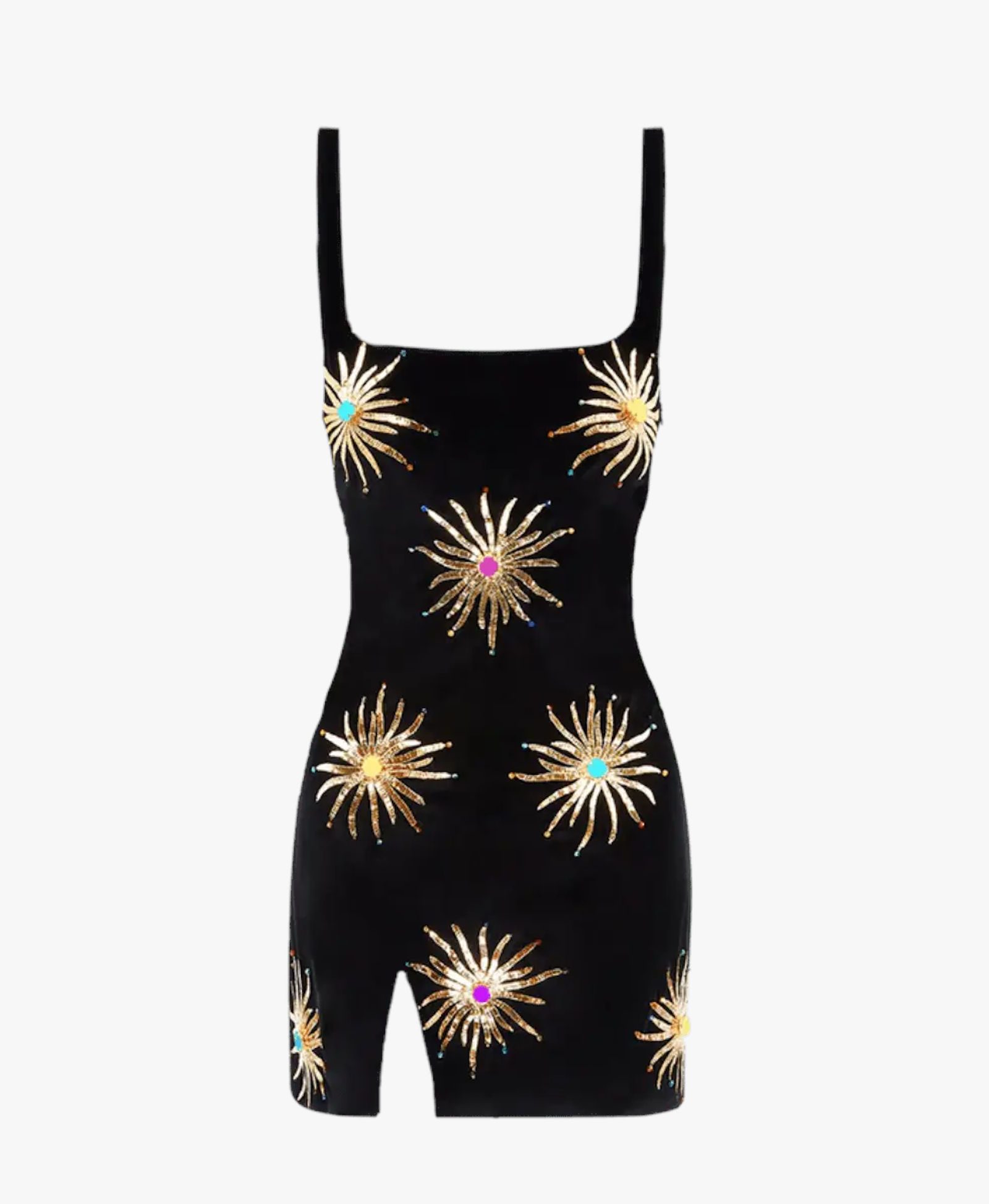 Callie Luxury Embellished Black Party Dress in Black made by Oceanus Swimwear