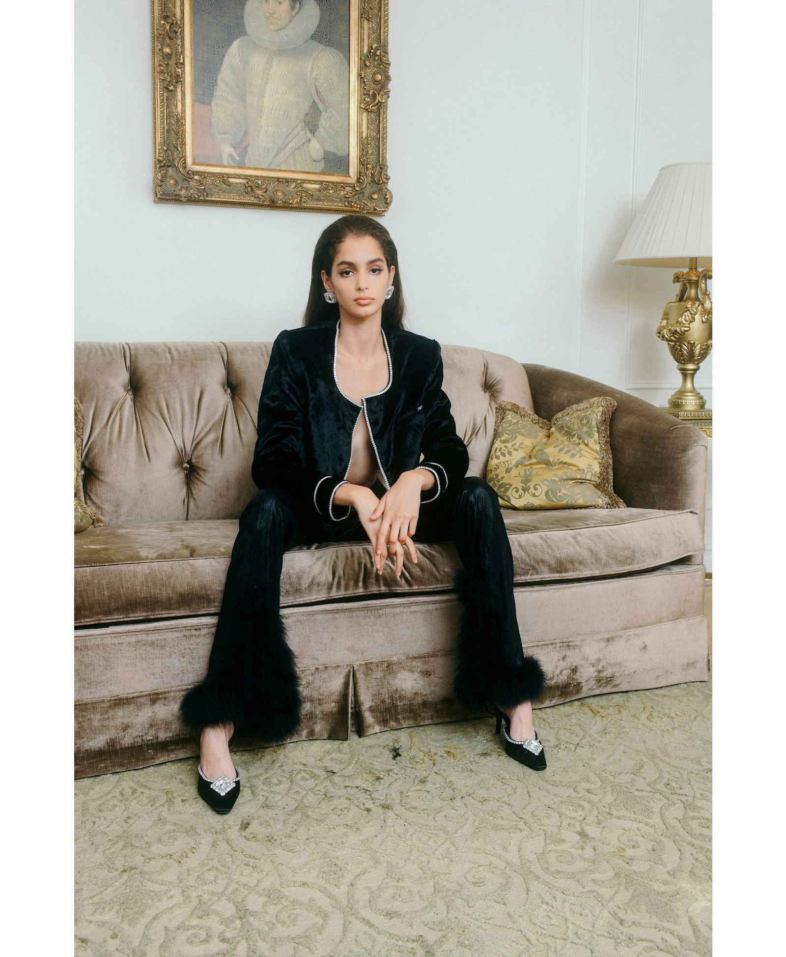 Gia Black Velvet Jacket made by Nana Jacqueline