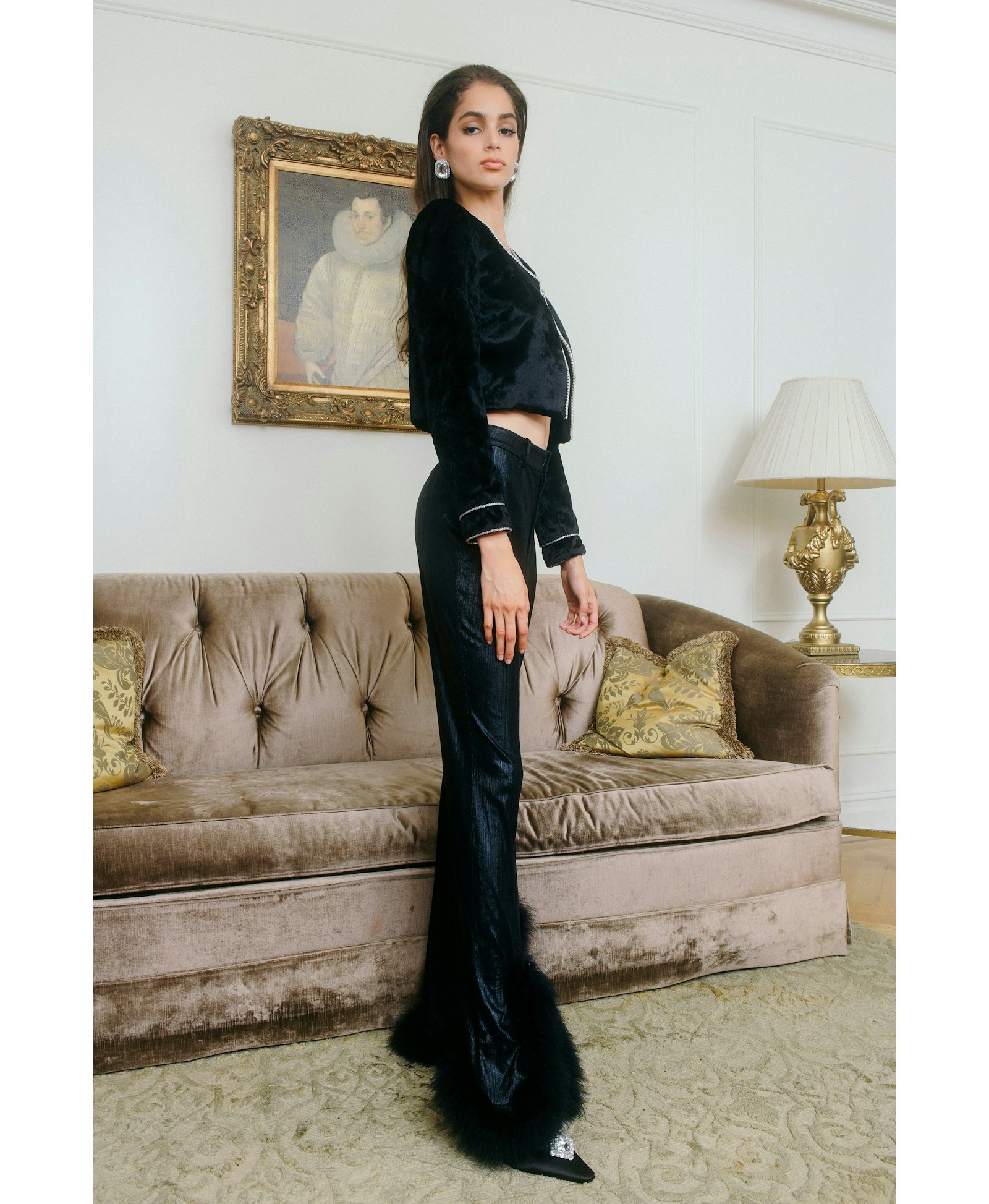 Gia Black Velvet Jacket made by Nana Jacqueline