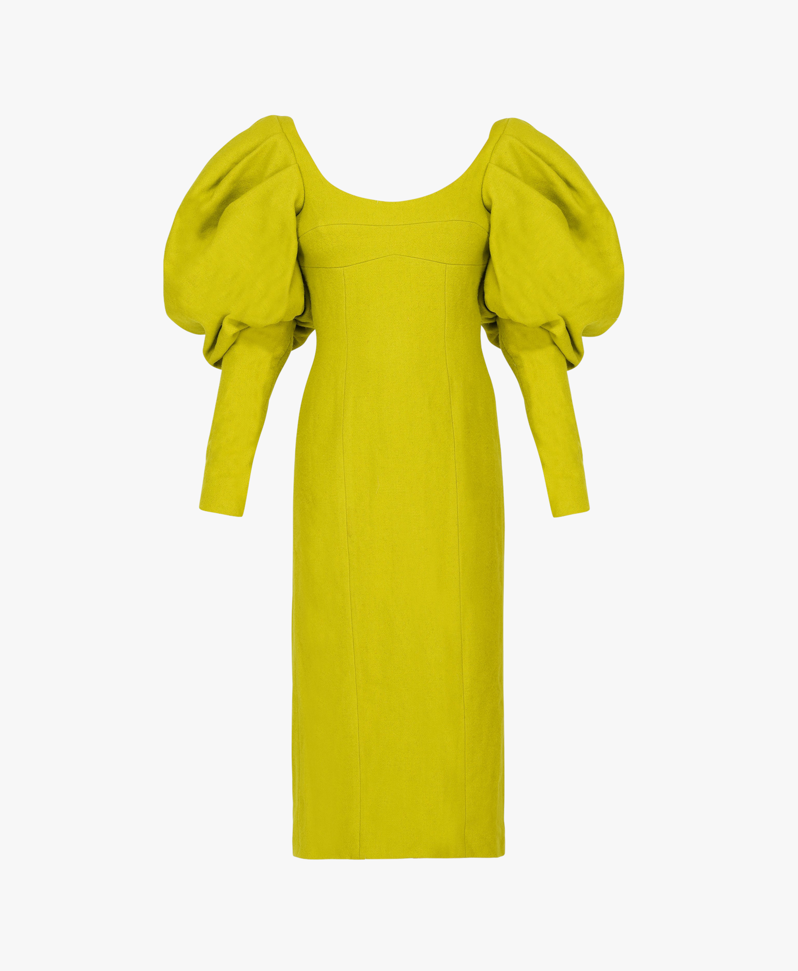 Wool Blend Puff Sleeve Dress made by Szabo Sihag