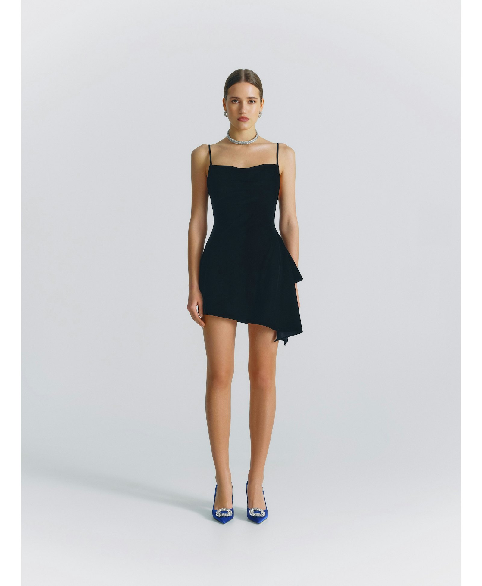 Asymmetrical Draped Mini Dress made by NDS The Label