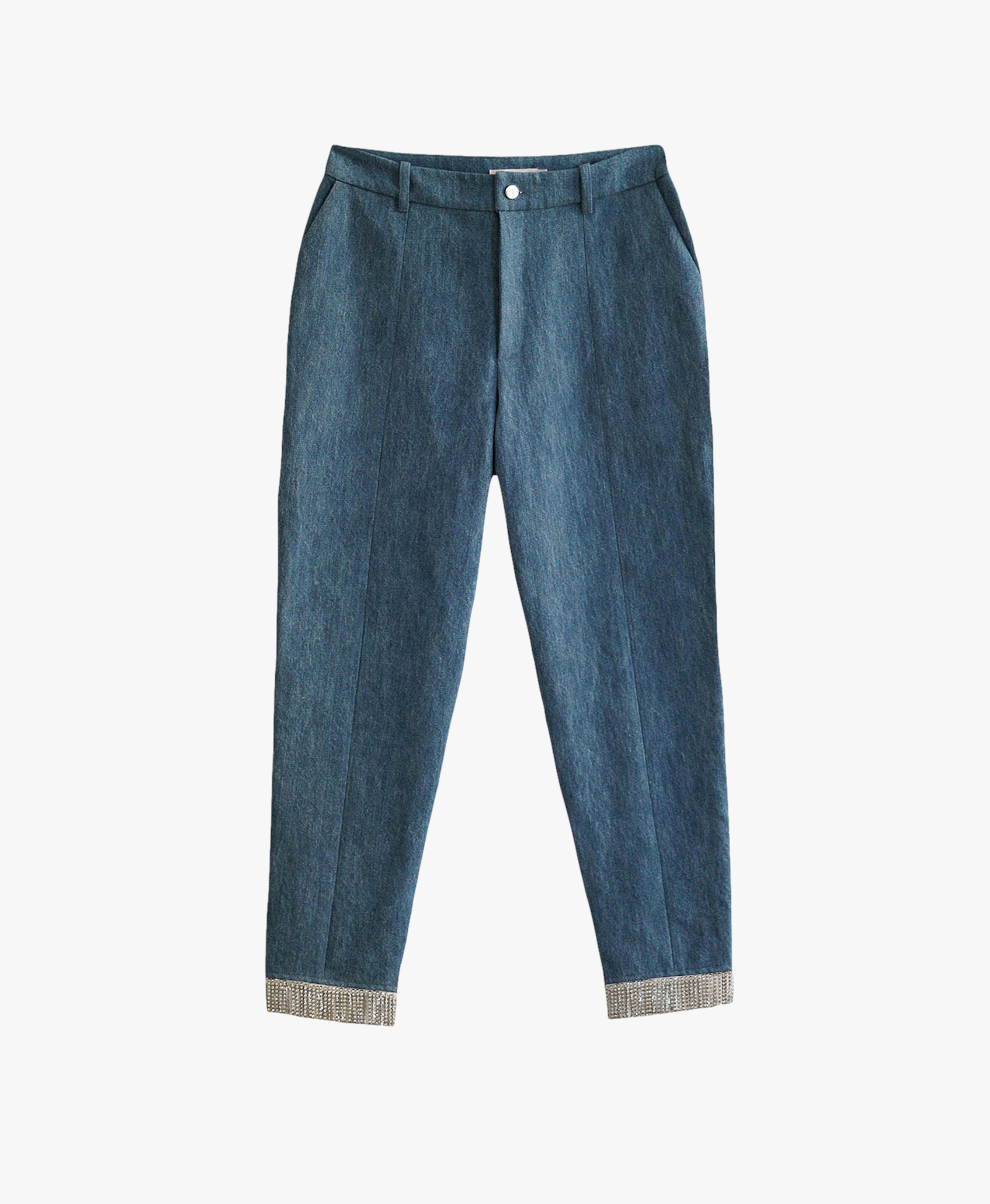Fanny Denim Trousers in Blue made by AÉRYNE