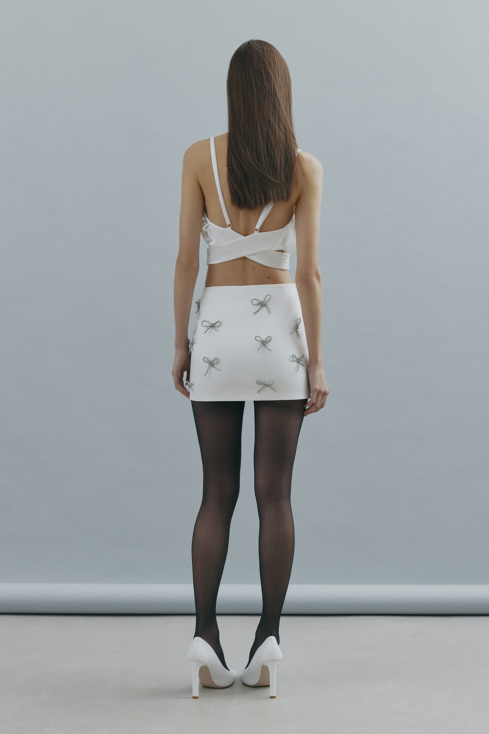 Shop Total White Skirt With Bows