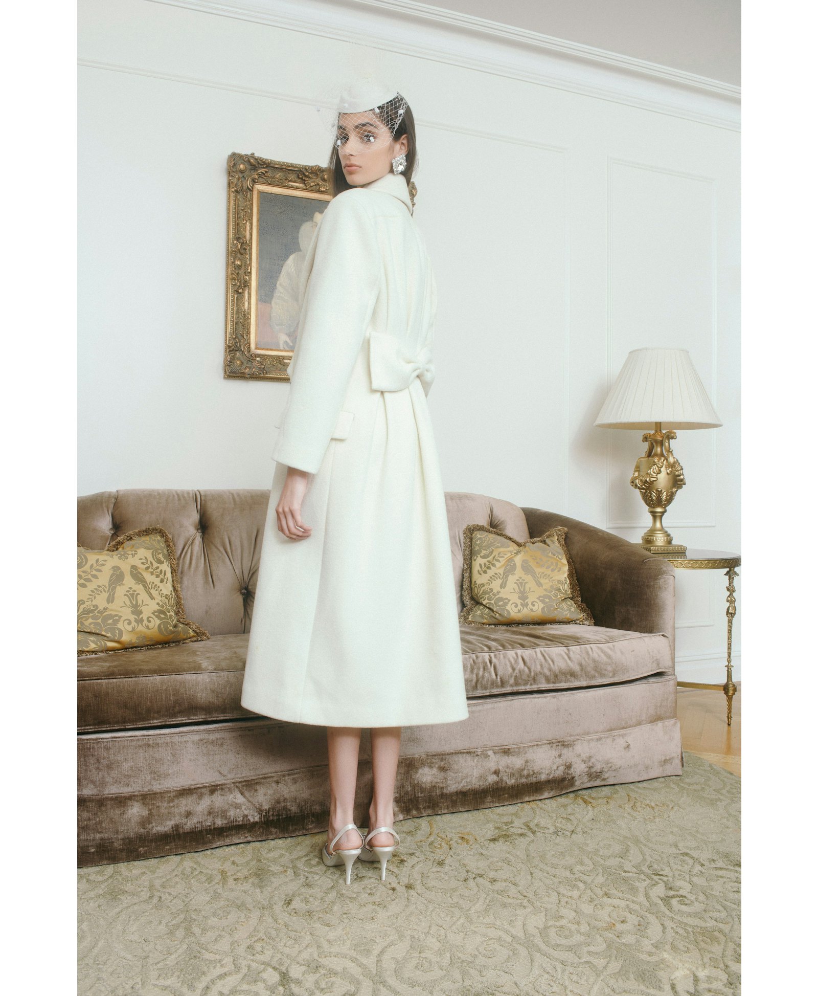 Gabriella Coat in White made by Nana Jacqueline