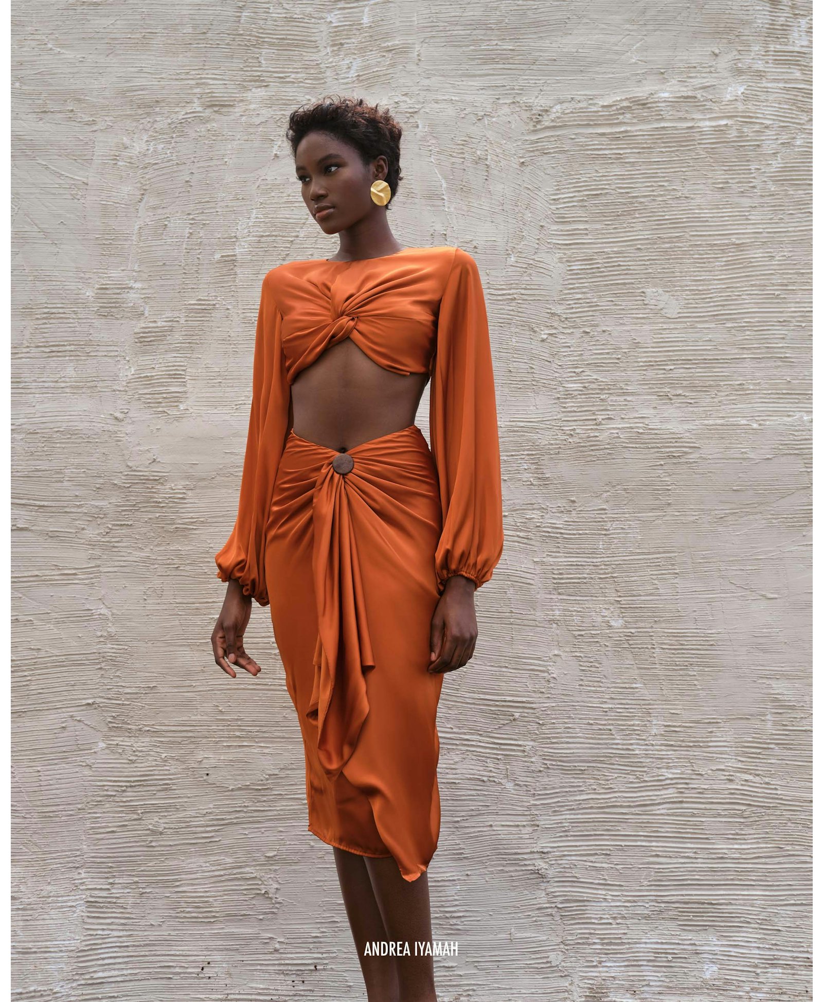 BEHATI RUST SKIRT made by Andrea Iyamah