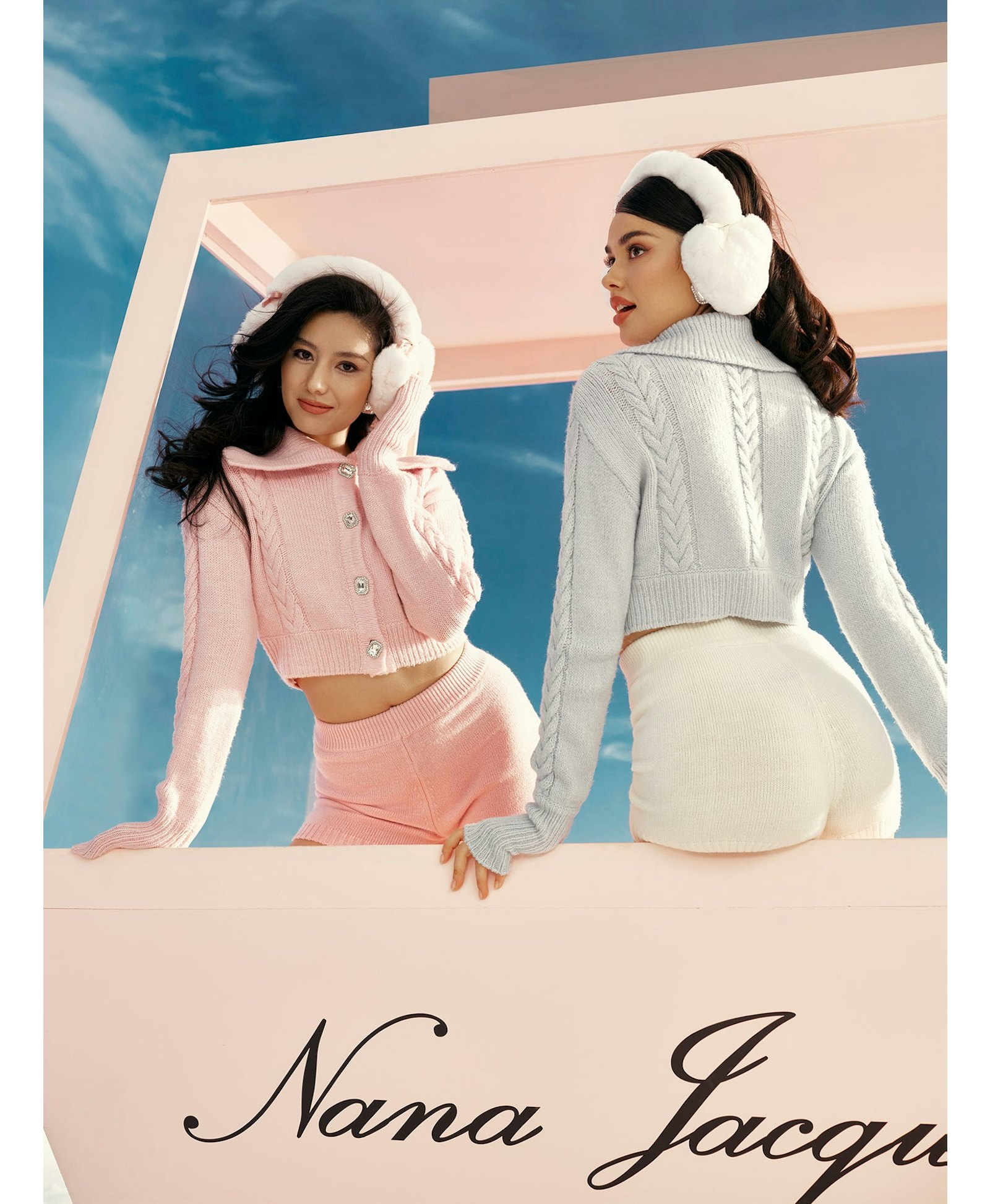 Addison Coat + Scarf Set (Pink) made by Nana Jacqueline