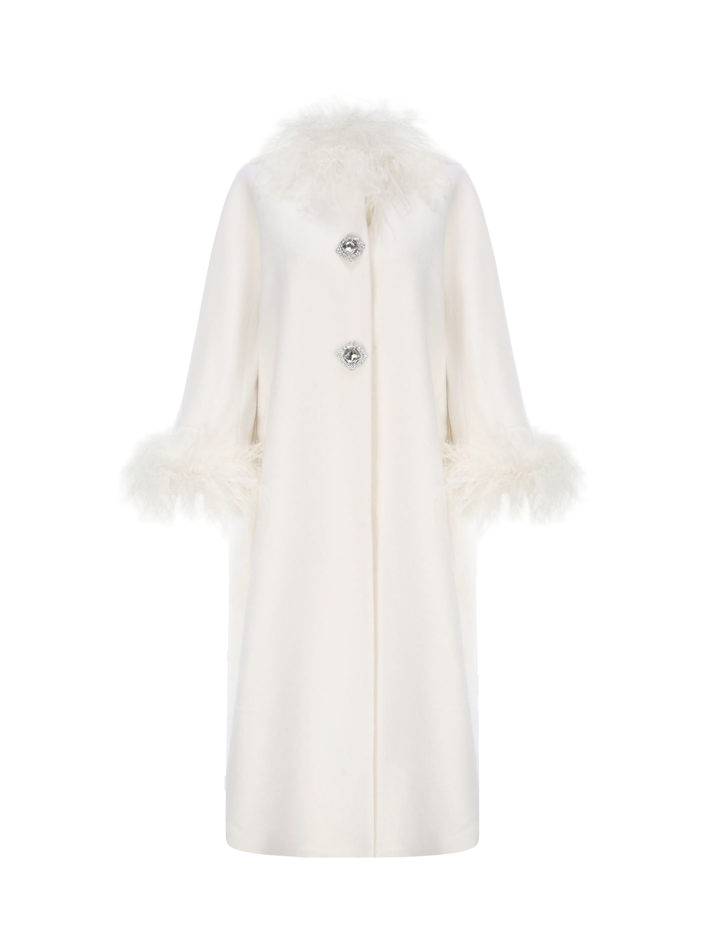Nana Jacqueline Nina Feather Coat (white)