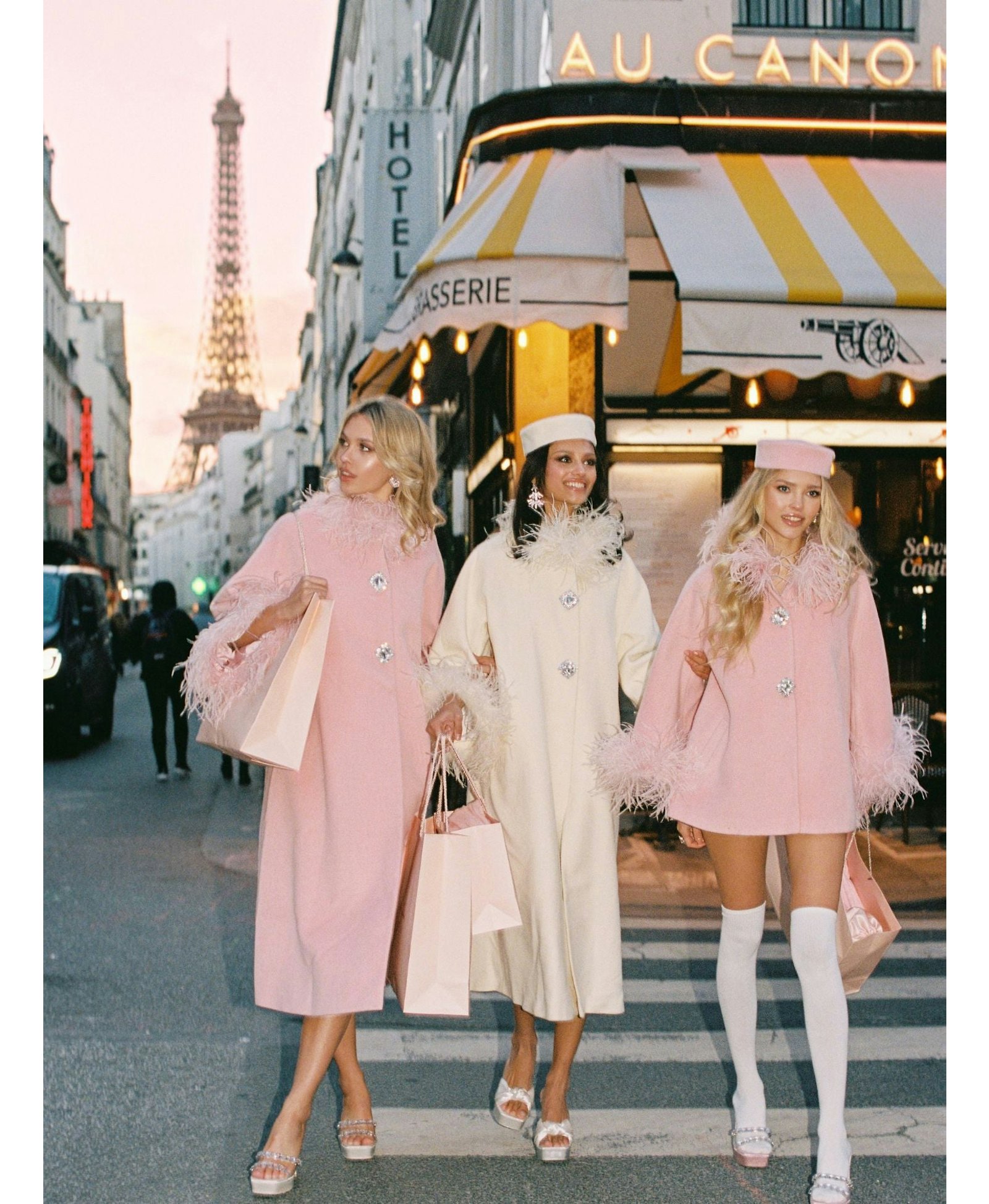 Nina Feather Coat (White) made by Nana Jacqueline