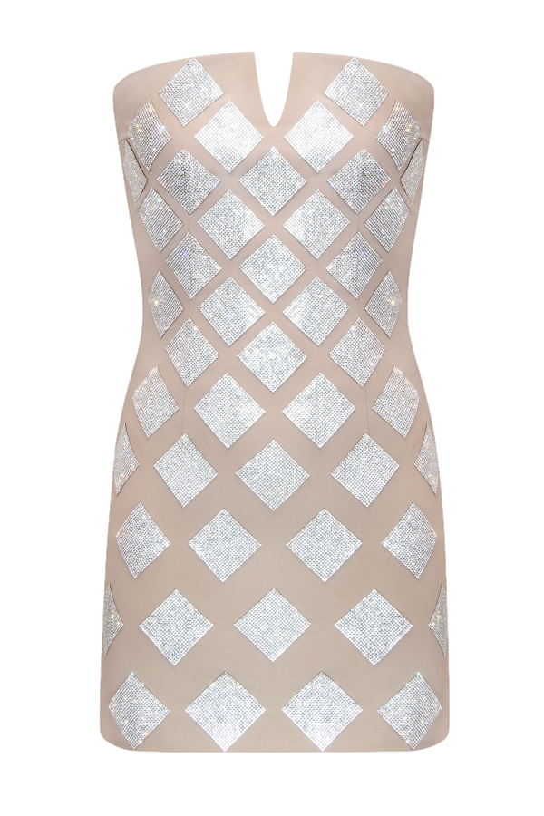 Shop Nué Gia Dress In Silver