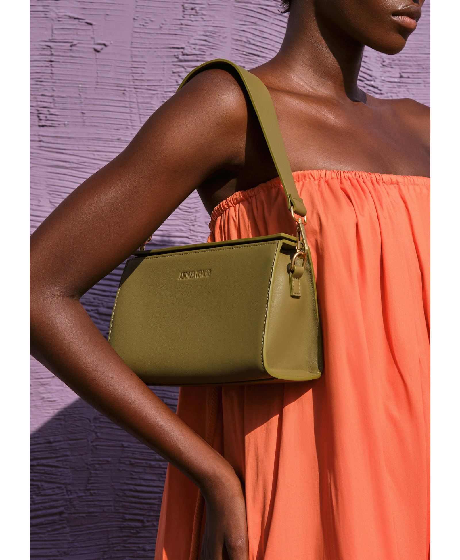 MALA GREEN SHOULDER BAG made by Andrea Iyamah