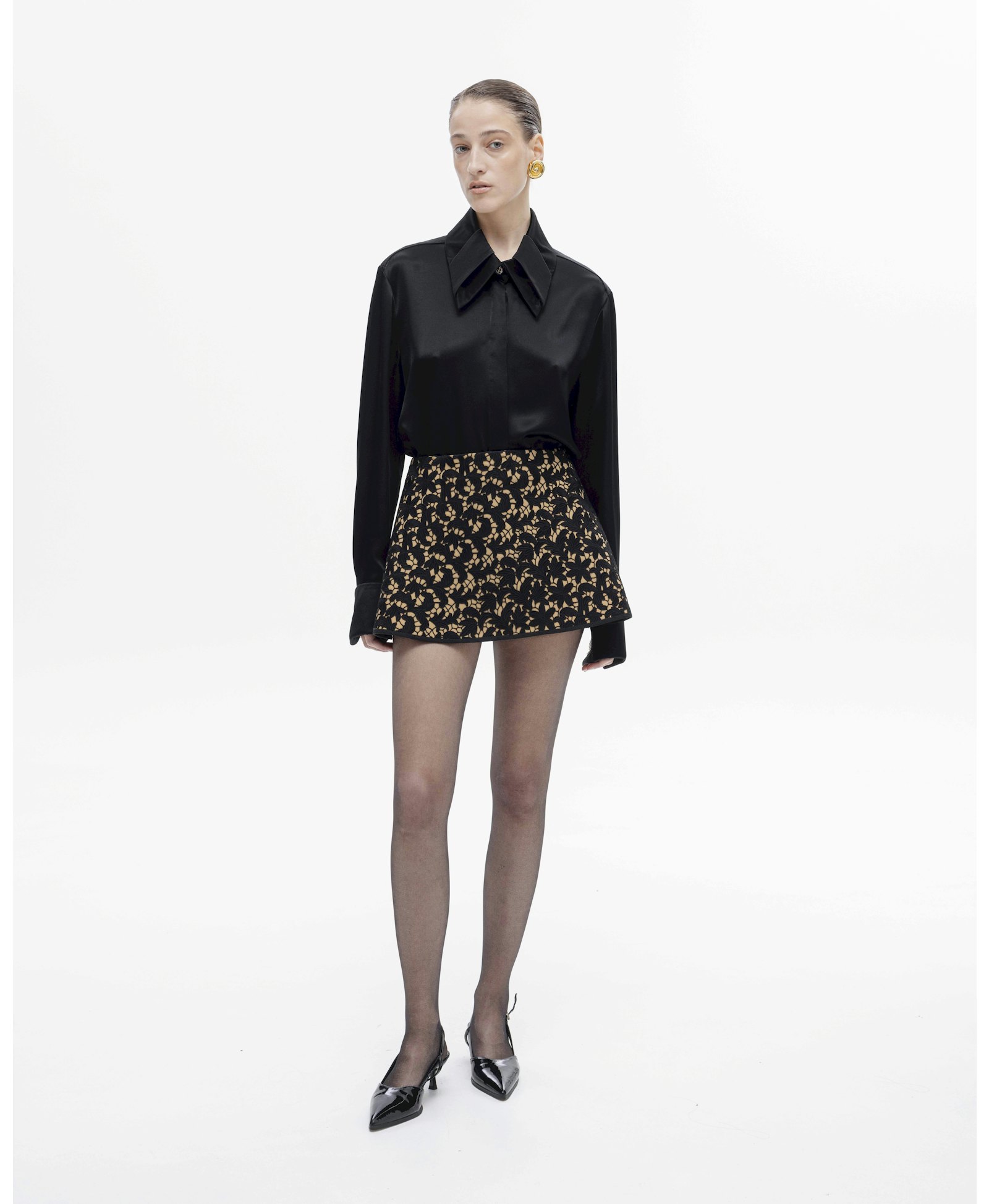 Floral mini skirt made by Maria Kokhia