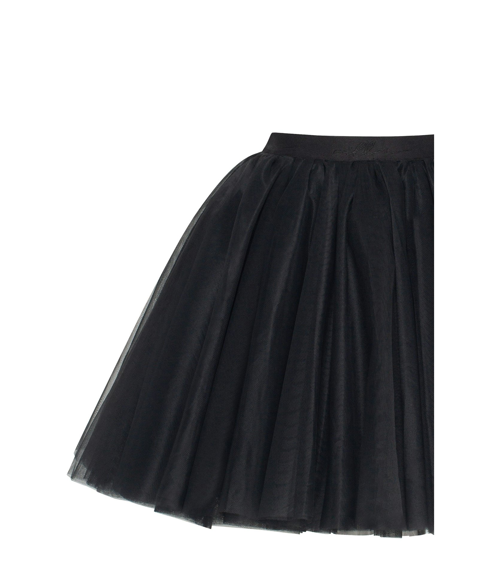 Gathered organza mini skirt in black, Xo Xo made by Milla