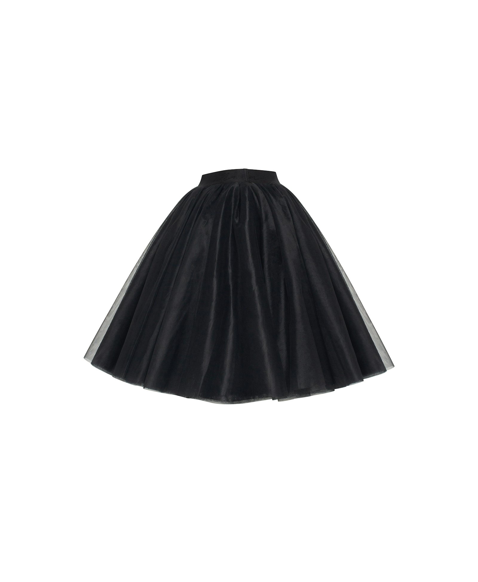 Gathered organza mini skirt in black, Xo Xo made by Milla