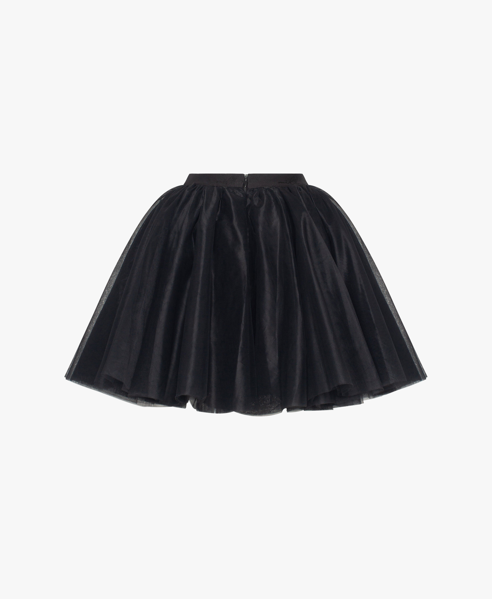 Gathered organza mini skirt in black, Xo Xo made by Milla