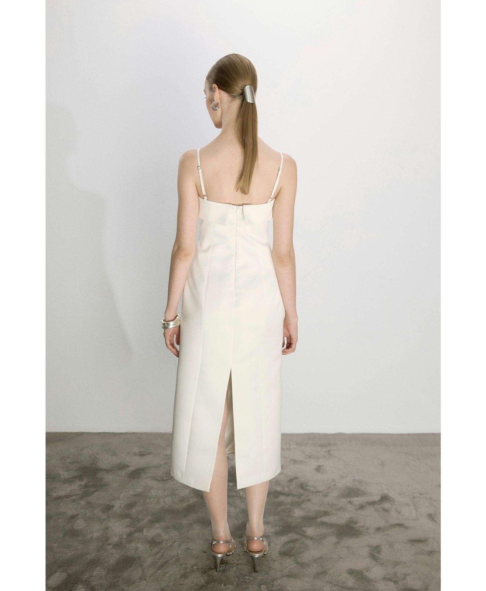 Gaia Long Dress In Vanilla Ice made by Nazli Ceren