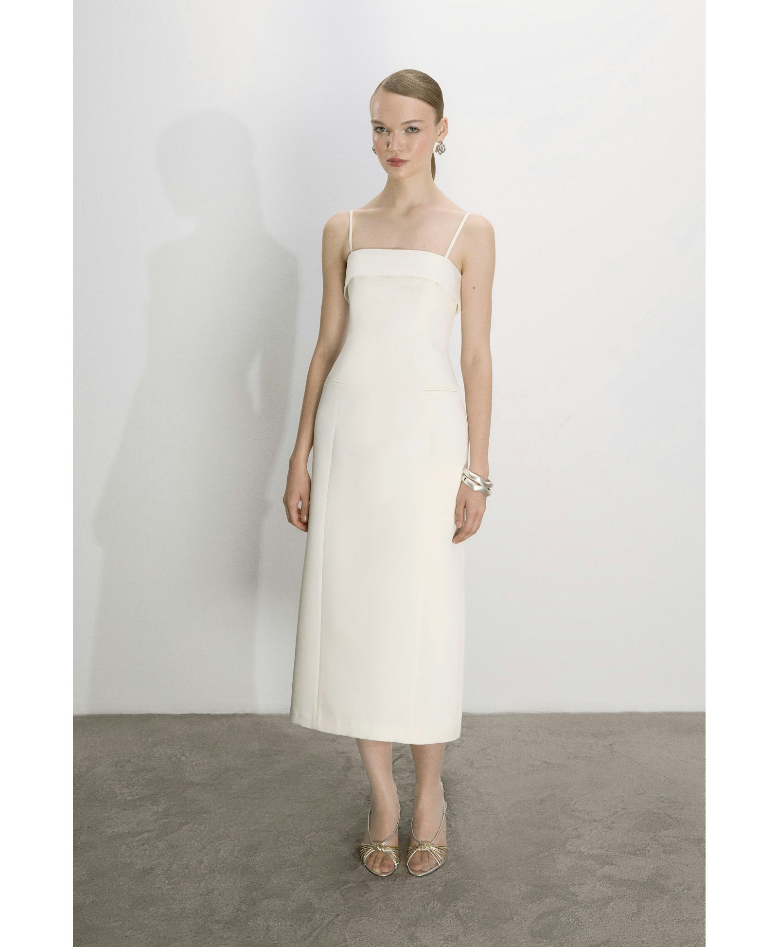 Gaia Long Dress In Vanilla Ice made by Nazli Ceren