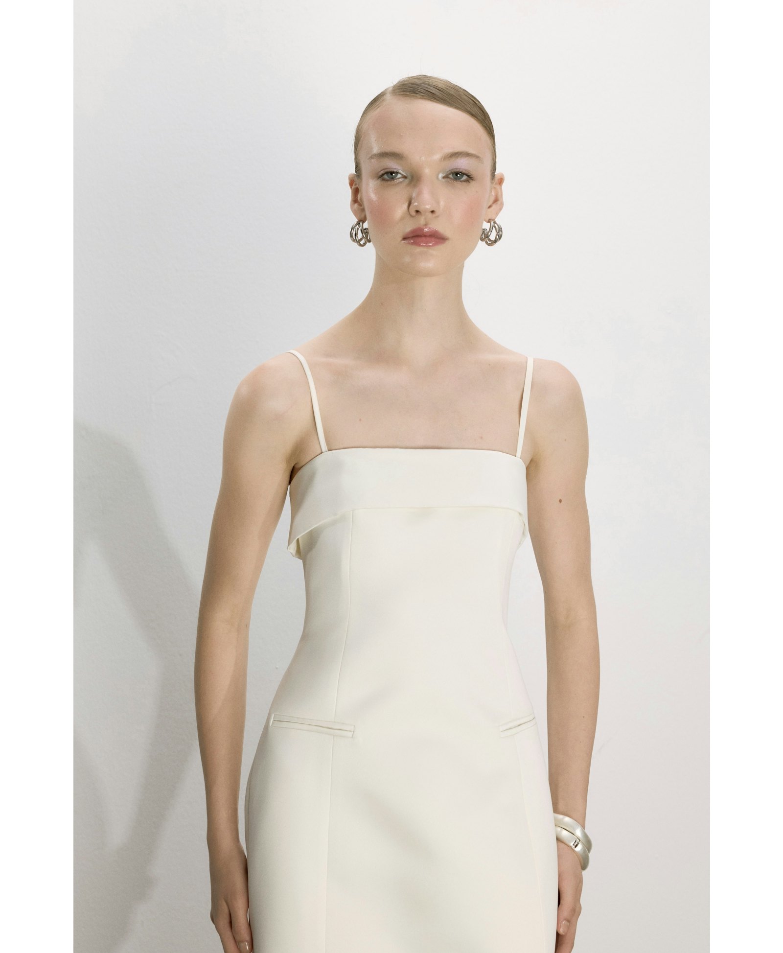 Gaia Long Dress In Vanilla Ice made by Nazli Ceren