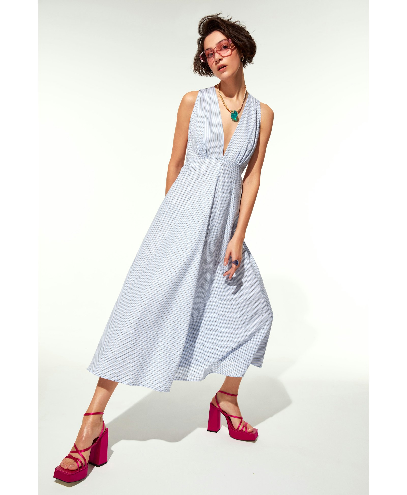 Jain Tie Back Dress in Cotton made by Nazli Ceren