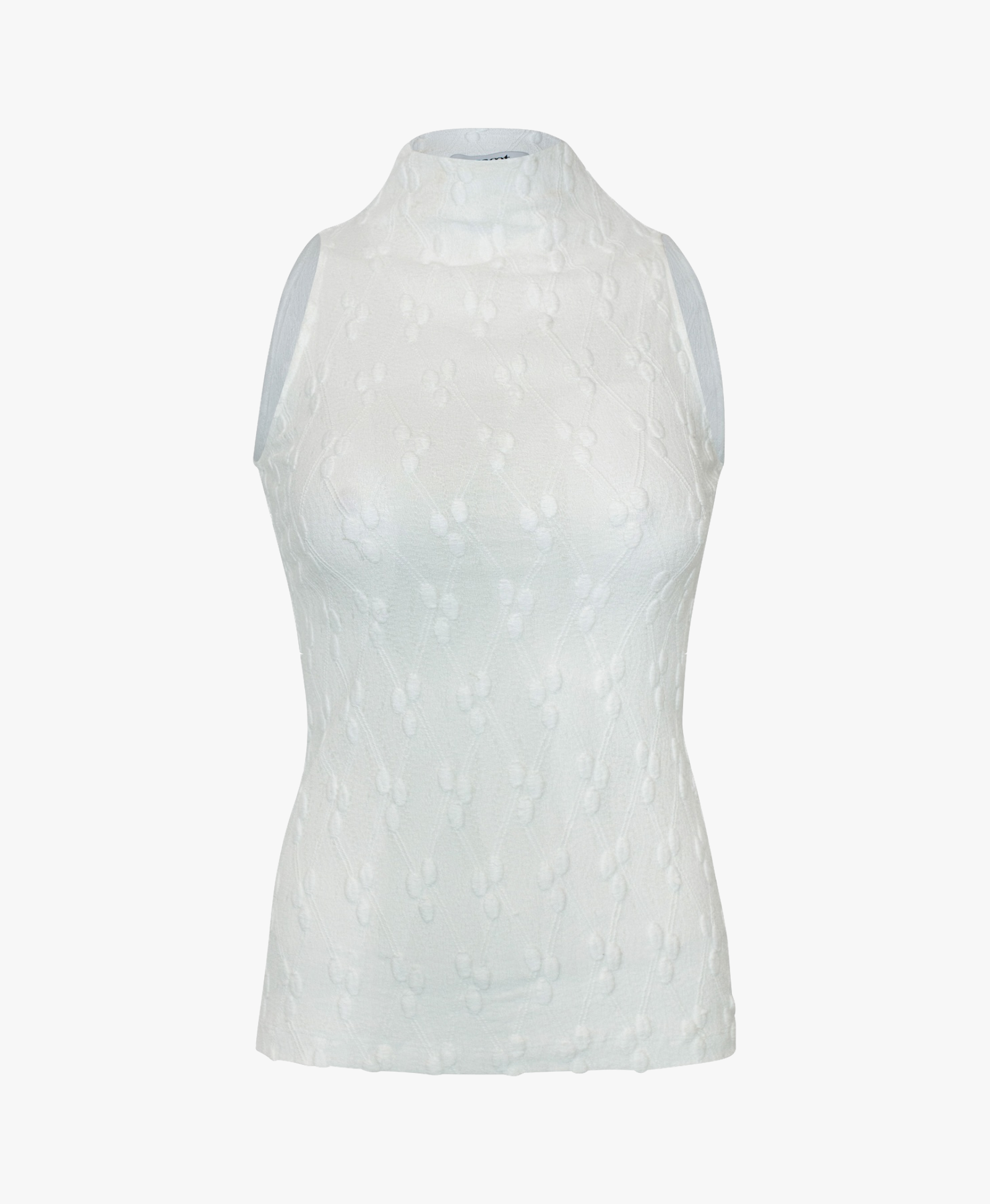 LUELLA White Knit Halter Top made by MAET