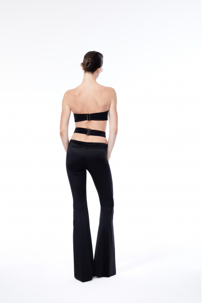 Shop Nué Eternity Flared Trousers In Black