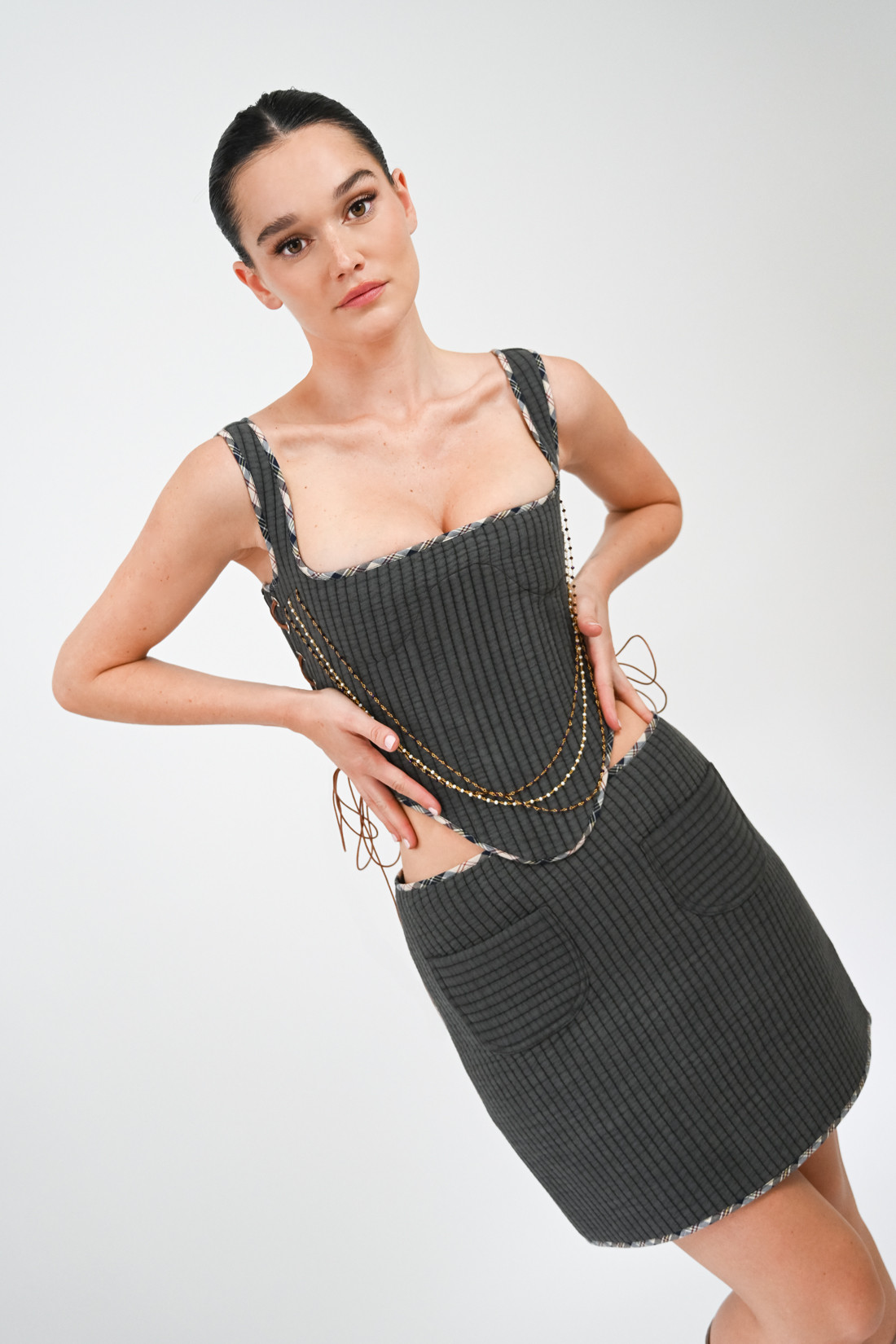 Black Corset with Big Stones - SANTA