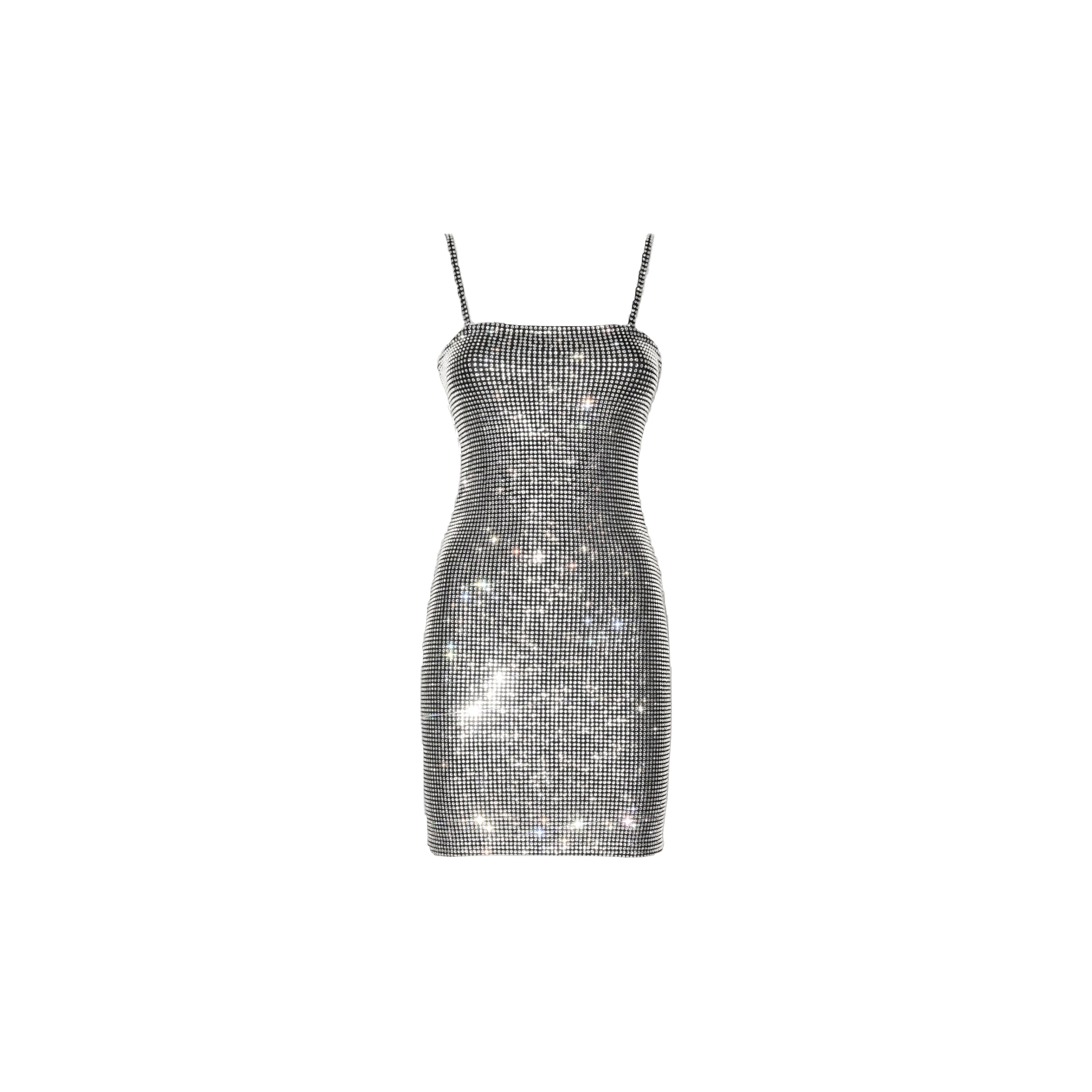 Daniele Morena Black Crystals Mini Dress In Grey