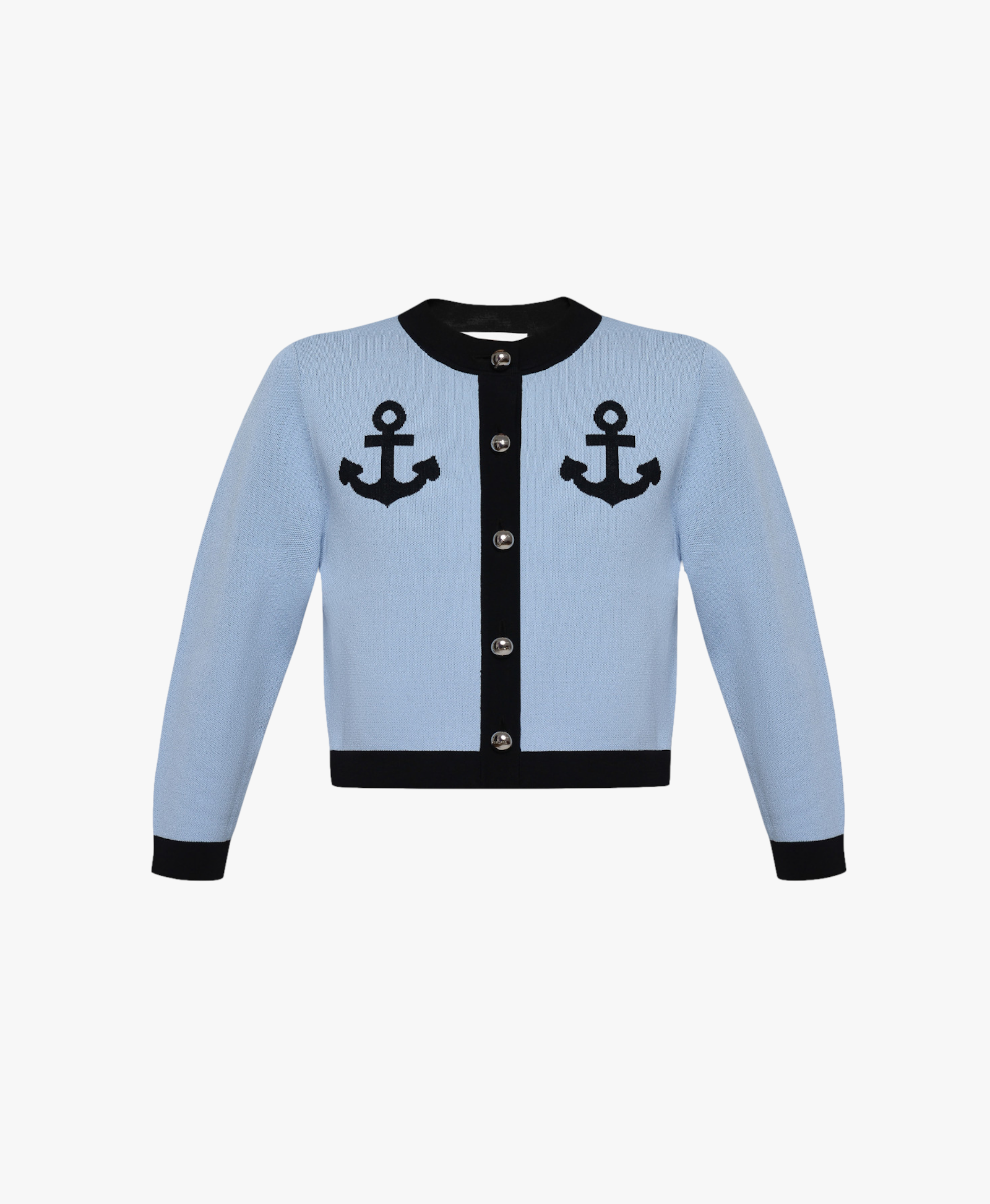 KNIT CARDIGAN in Blue made by KEBURIA