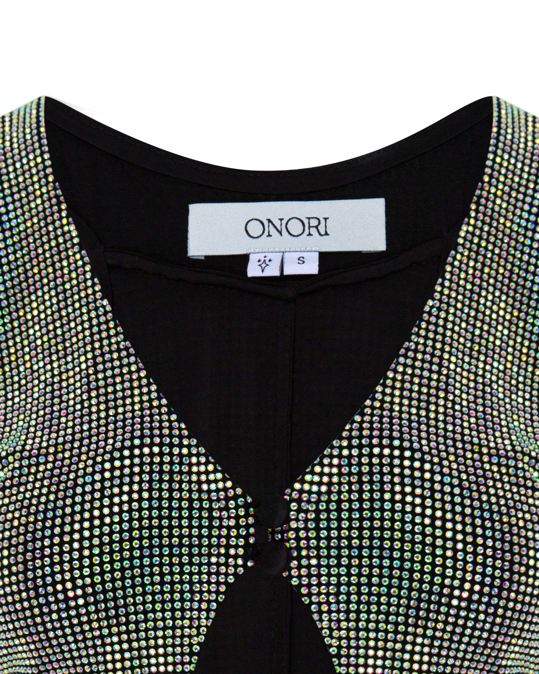 Shop Onori Crystal Vest In Black