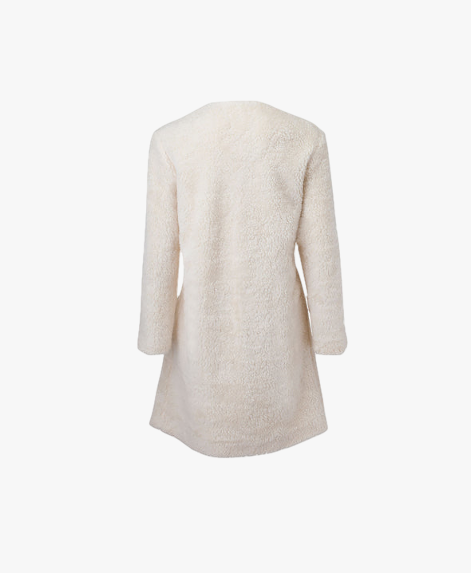 Verbena Cotton Shearling Robe Jacket In Ivory in White made by Marei 1998