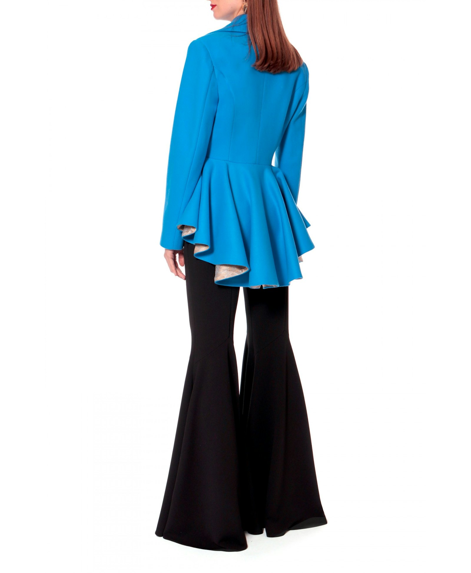 Coat Ingrid French Blue in Blue made by HALEWSKI