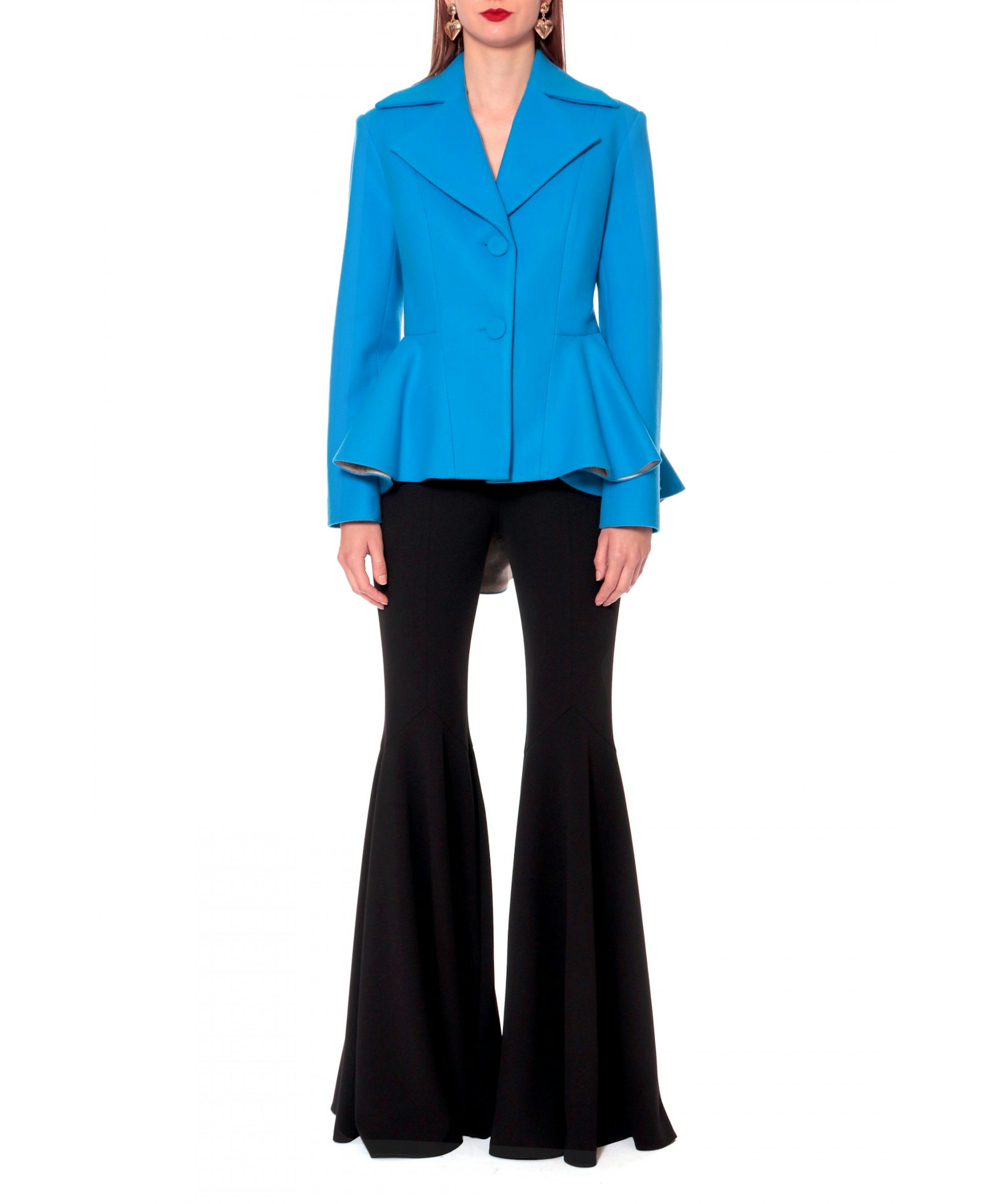 Coat Ingrid French Blue in Blue made by HALEWSKI