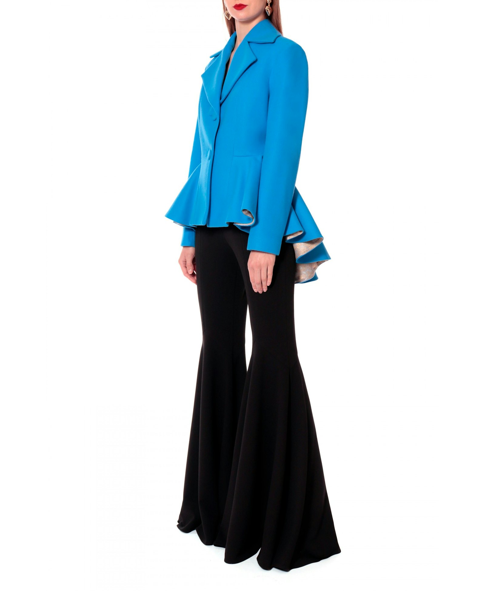 Coat Ingrid French Blue in Blue made by HALEWSKI